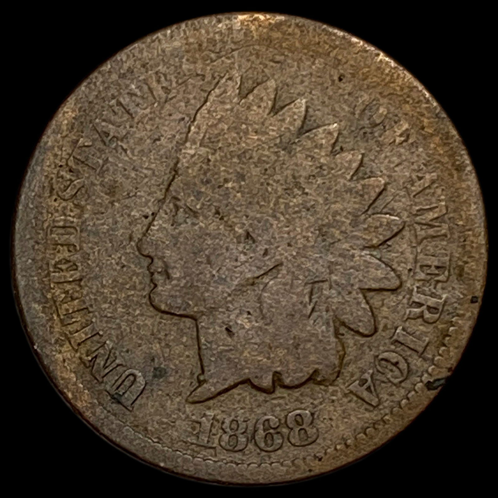 1868 Indian Head Cent NICELY CIRCULATED: 1868 Indian Head Cent NICELY CIRCULATED