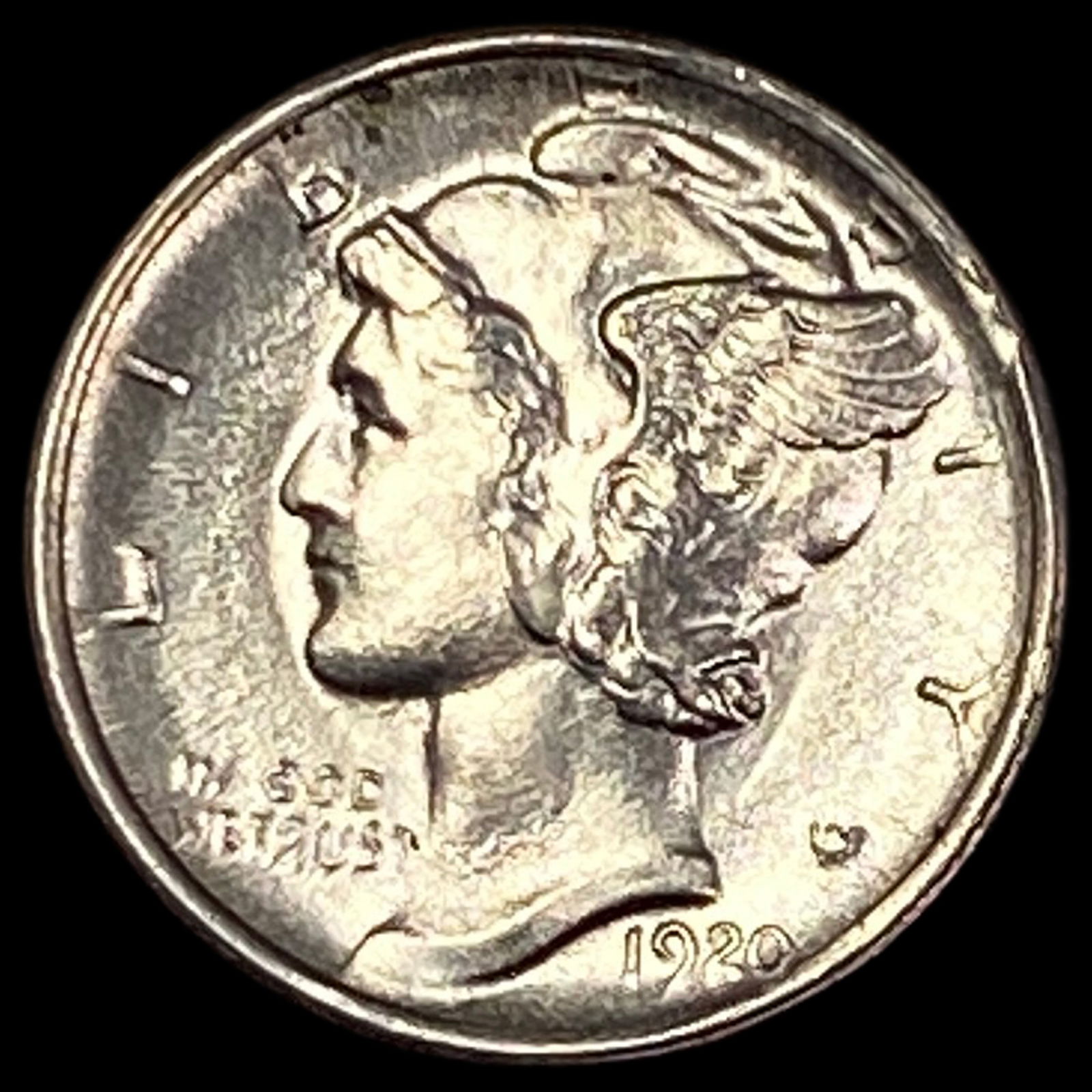 1920-D Silver Mercury Dime CLOSELY UNCIRCULATED: 1920-D Silver Mercury Dime CLOSELY UNCIRCULATED