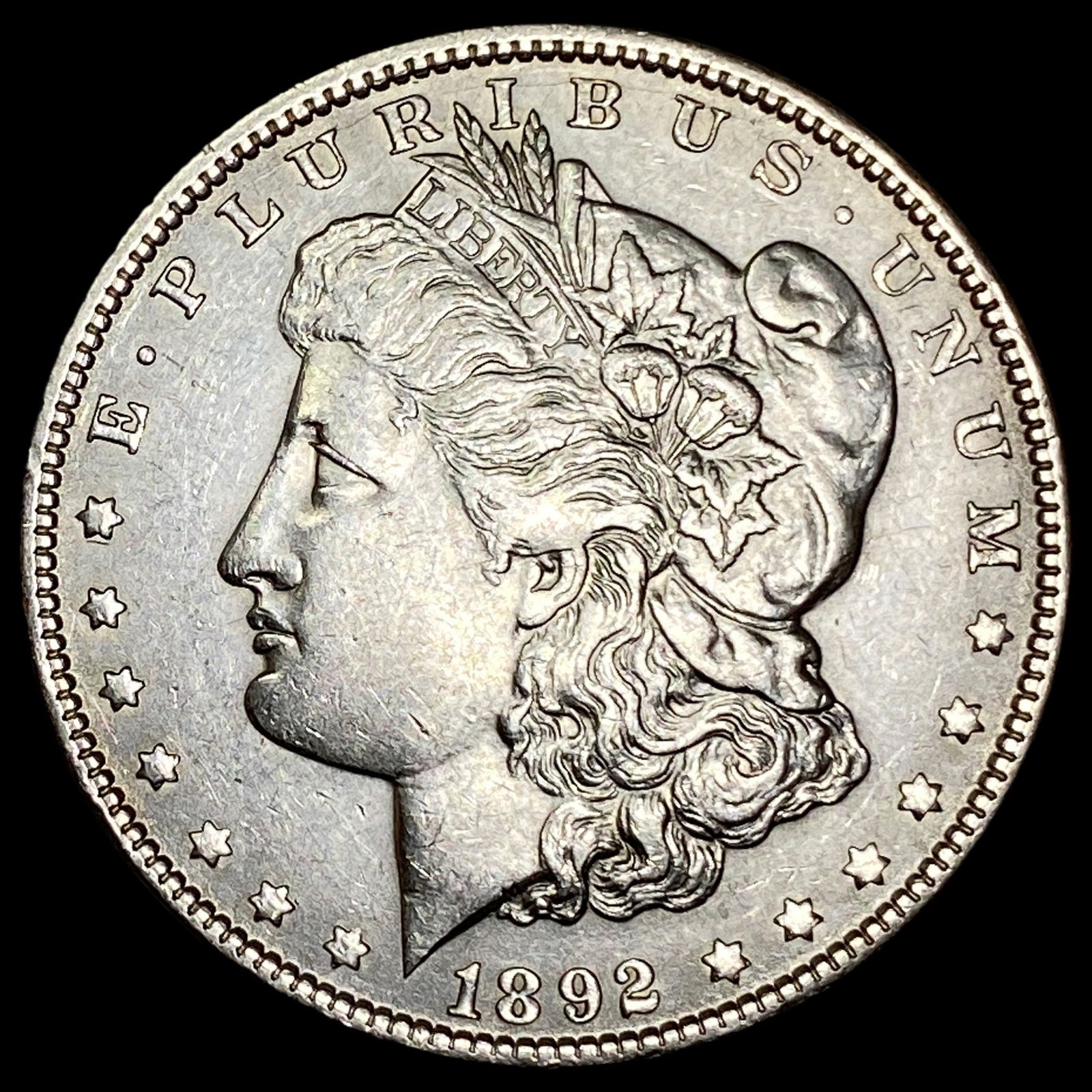 1892 Silver Morgan Dollar CLOSELY UNCIRCULATED: 1892 Silver Morgan Dollar CLOSELY UNCIRCULATED