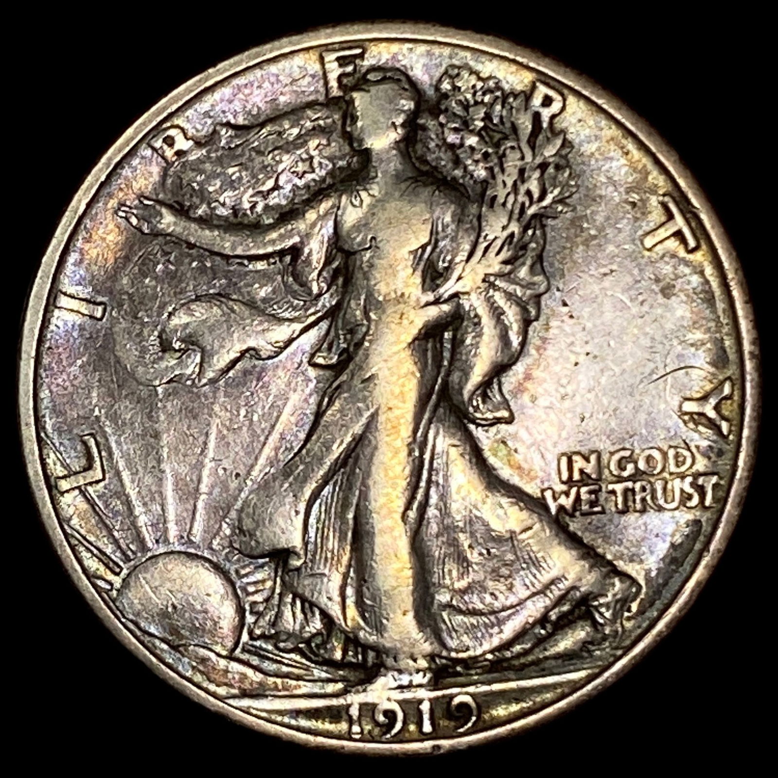 1919 Walking Liberty Half Dollar CLOSELY UNCIRCULATED: 1919 Walking Liberty Half Dollar CLOSELY UNCIRCULATED