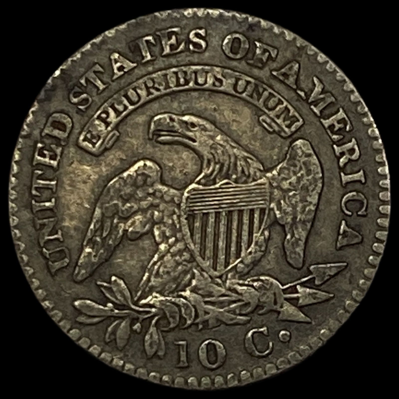 1823 Capped Bust Dime LIGHTLY CIRCULATED - 2