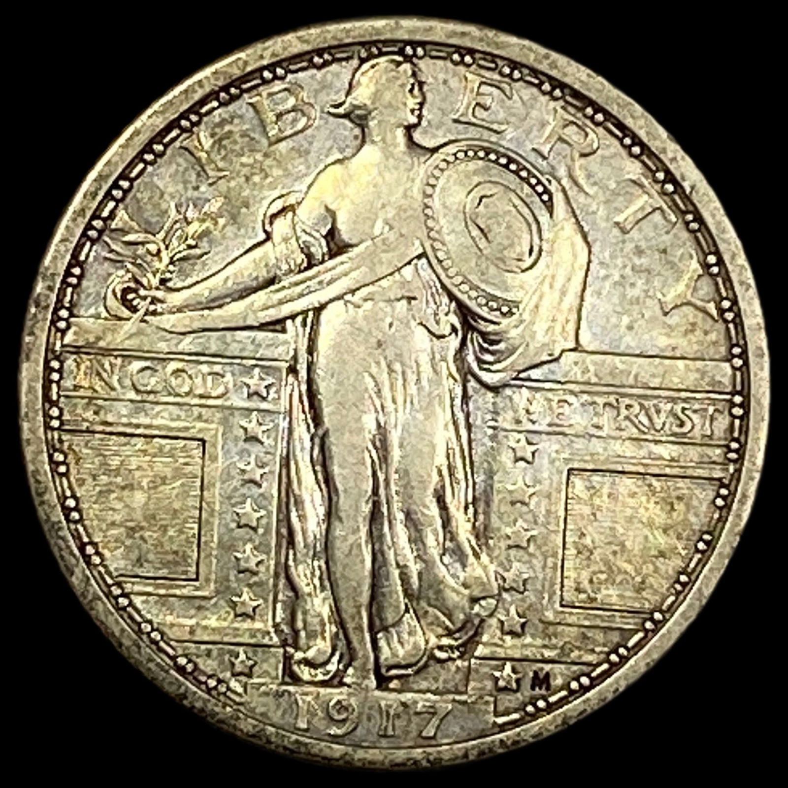 1917 Type 1 Standing Liberty Quarter ABOUT UNCIRCULATED: 1917 Type 1 Standing Liberty Quarter ABOUT UNCIRCULATED