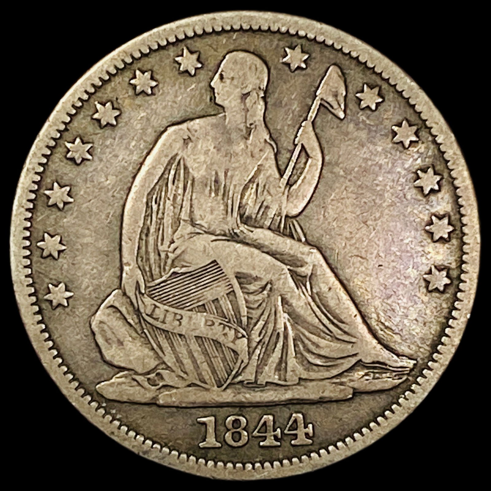 1844-O Seated Liberty Half Dollar LIGHTLY CIRCULATED (1 of 2)