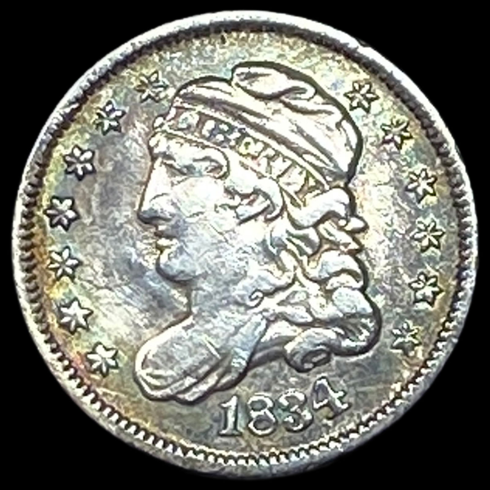 1834 Capped Bust Half Dime CLOSELY UNCIRCULATED: 1834 Capped Bust Half Dime CLOSELY UNCIRCULATED
