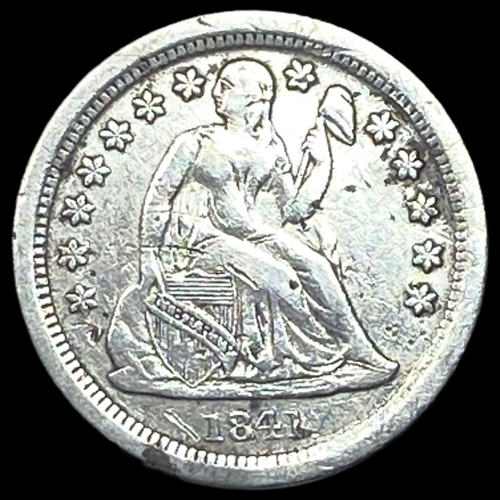 1841-O Seated Liberty Dime NICELY CIRCULATED: 1841-O Seated Liberty Dime NICELY CIRCULATED
