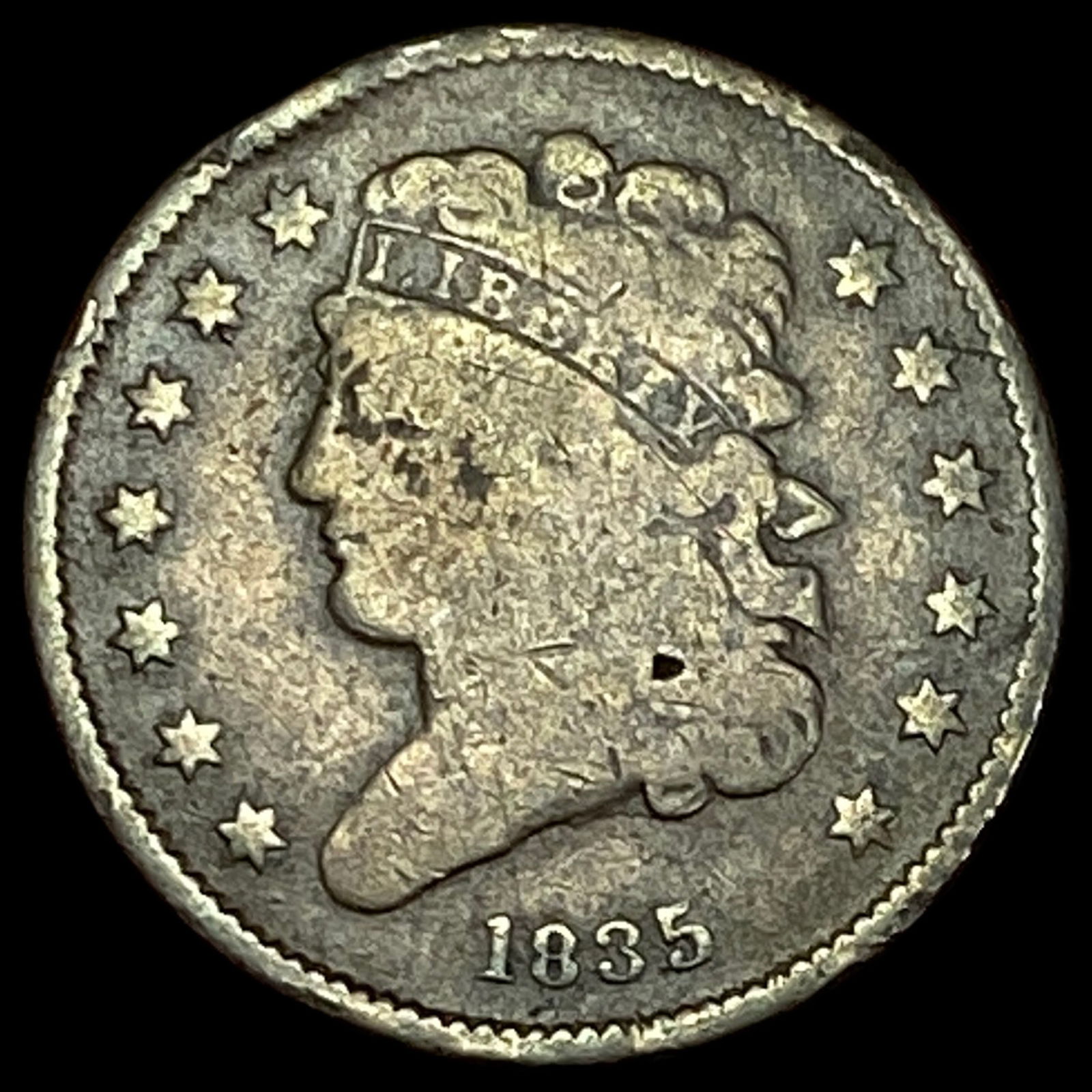 1835 Classic Head Half Cent NICELY CIRCULATED: 1835 Classic Head Half Cent NICELY CIRCULATED