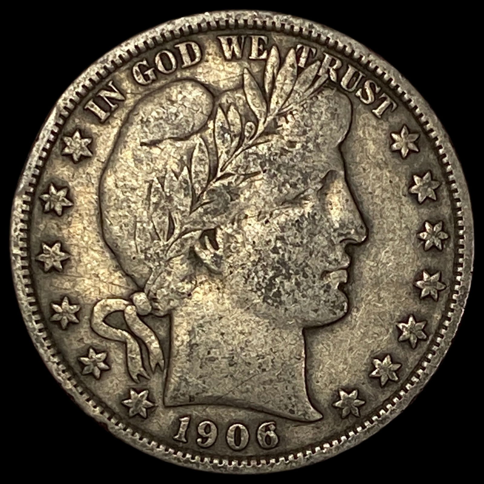 1906 Barber Half Dollar LIGHTLY CIRCULATED: 1906 Barber Half Dollar LIGHTLY CIRCULATED