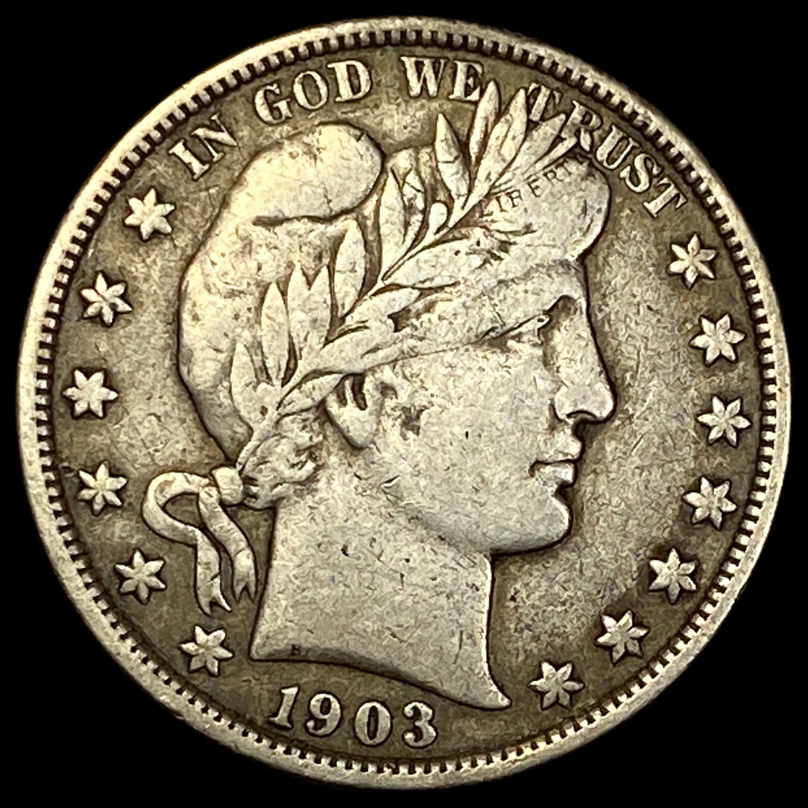 1903 Silver Barber Half Dollar LIGHTLY CIRCULATED: 1903 Silver Barber Half Dollar LIGHTLY CIRCULATED