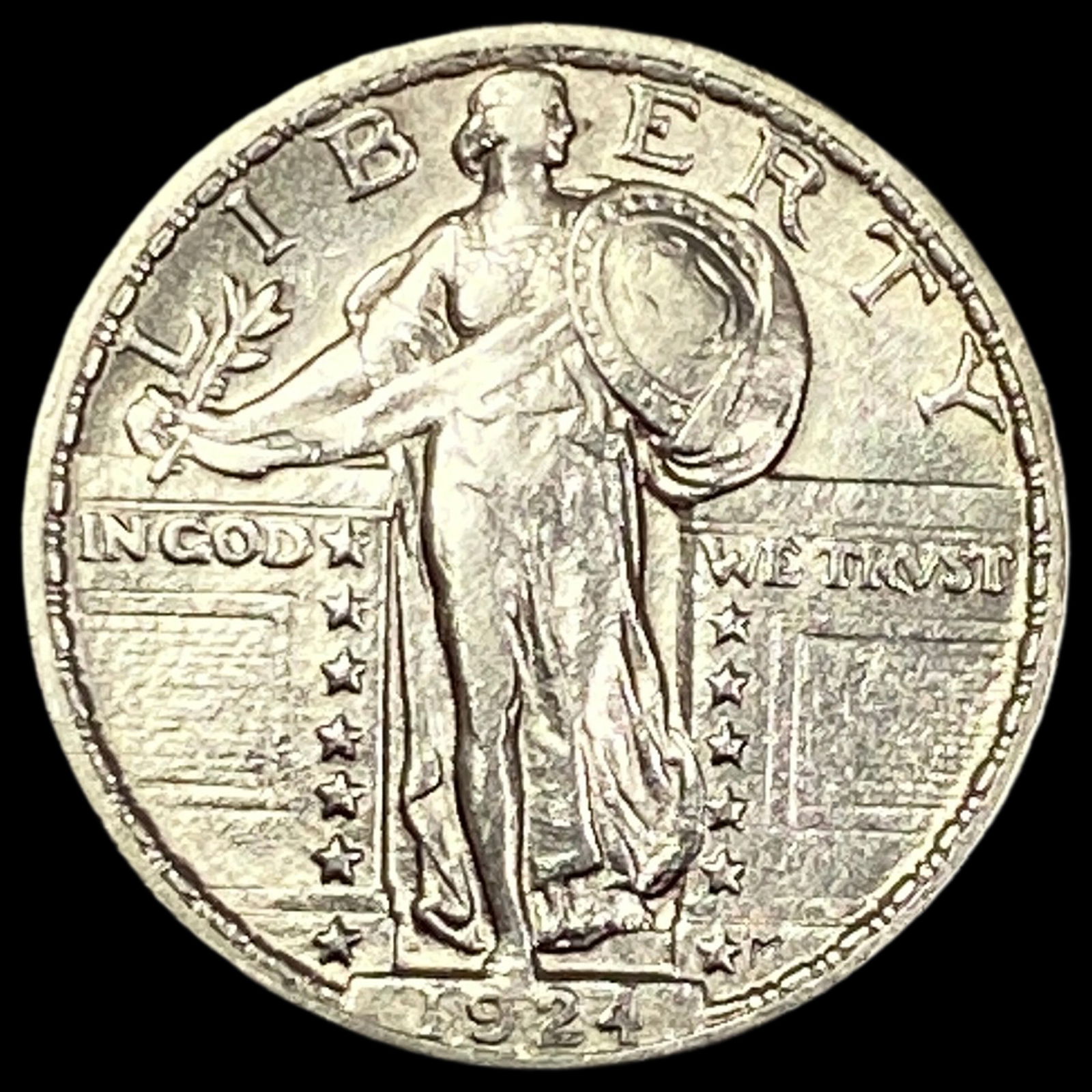 1924 Standing Liberty Quarter CLOSELY UNCIRCULATED: 1924 Standing Liberty Quarter CLOSELY UNCIRCULATED