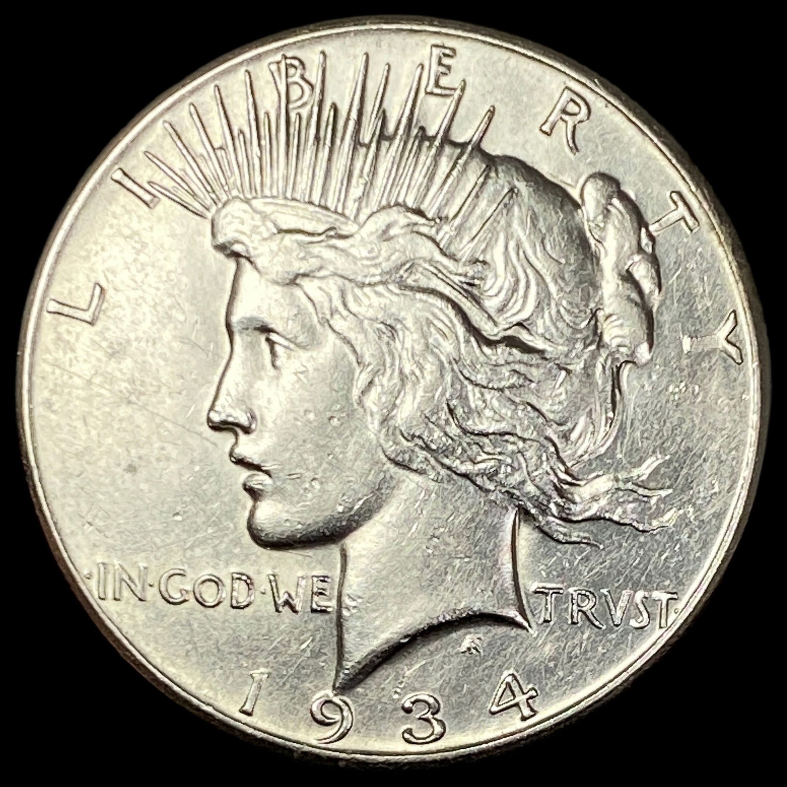 1934-S Silver Peace Dollar CLOSELY UNCIRCULATED: 1934-S Silver Peace Dollar CLOSELY UNCIRCULATED