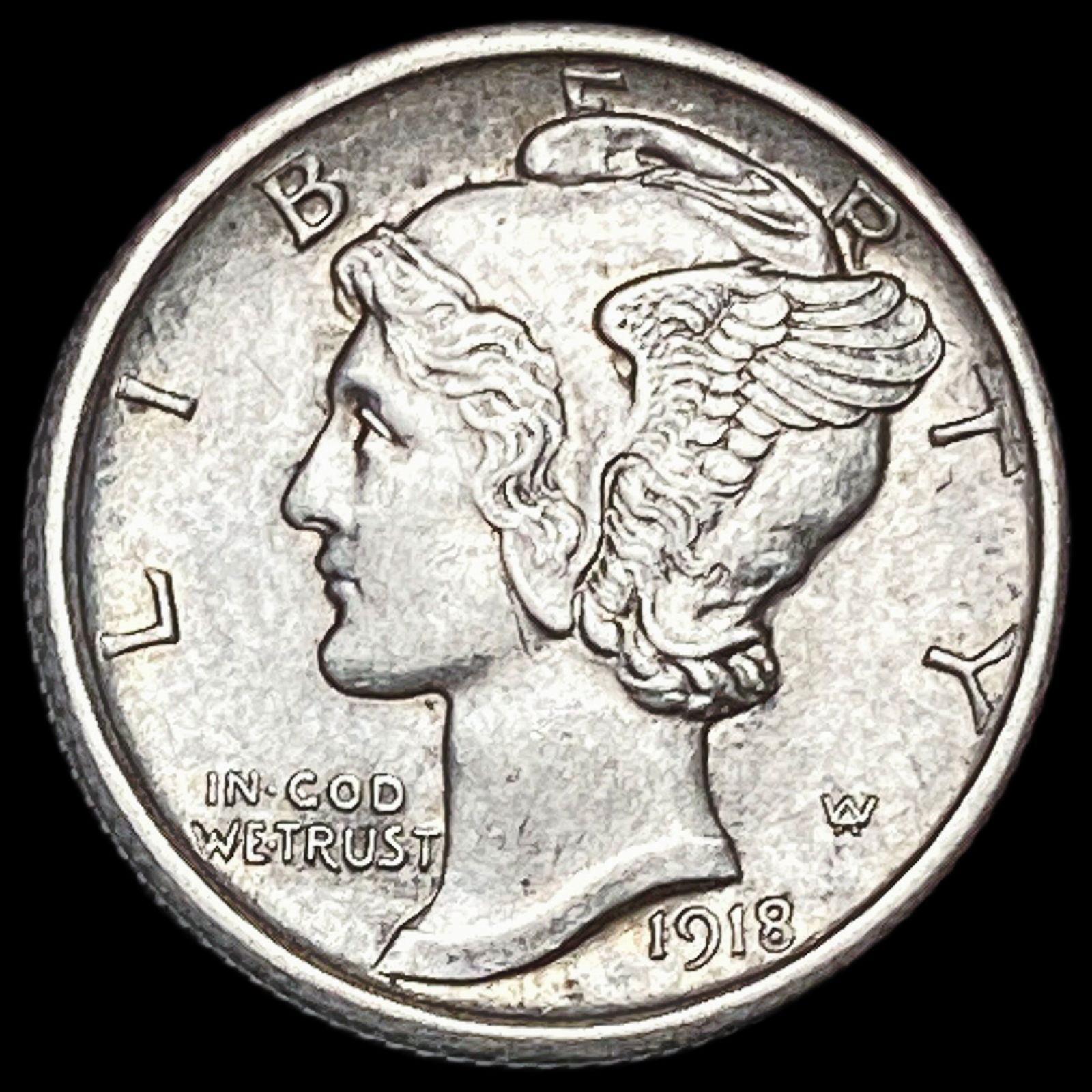 1918 Silver Mercury Dime UNCIRCULATED: 1918 Silver Mercury Dime UNCIRCULATED