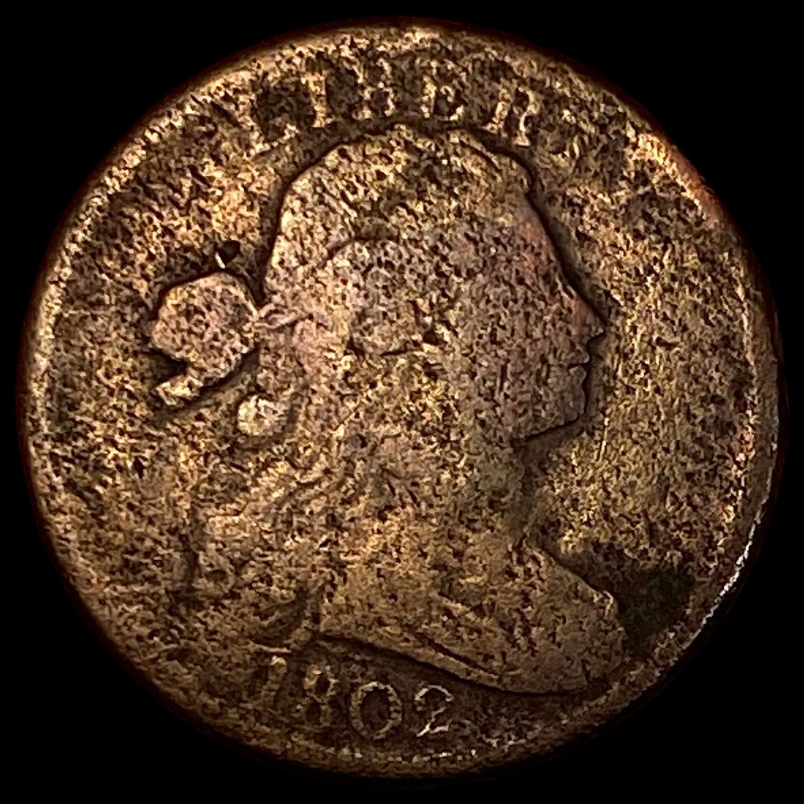 1802 Draped Bust Large Cent HIGH GRADE (1 of 2)