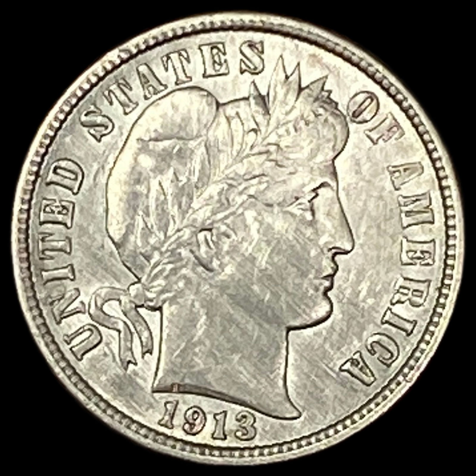 1913 Silver Barber Dime UNCIRCULATED: 1913 Silver Barber Dime UNCIRCULATED