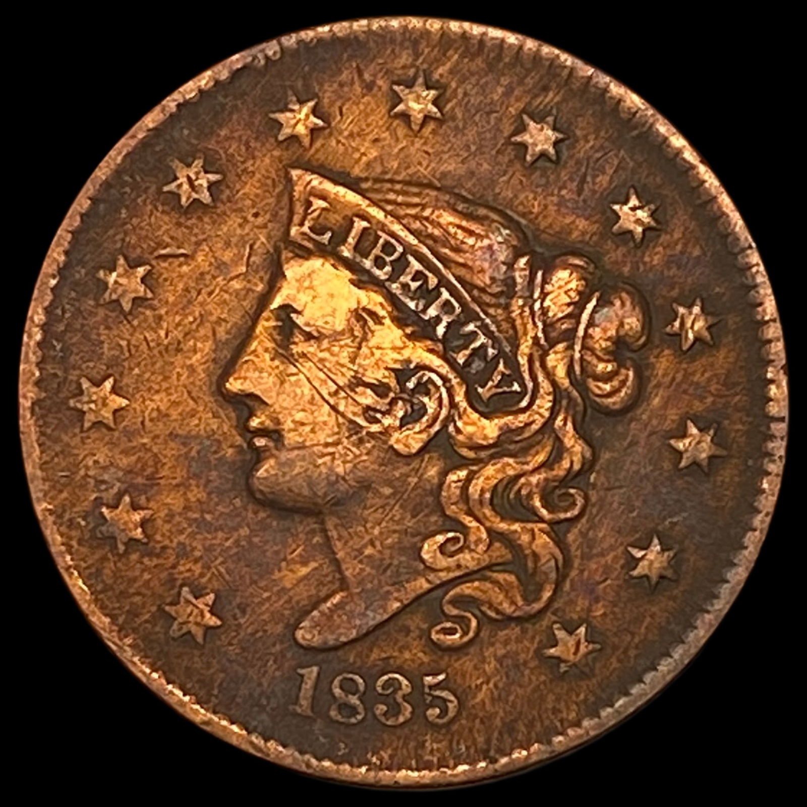 1835 Coronet Head Large Cent HIGH GRADE (1 of 2)