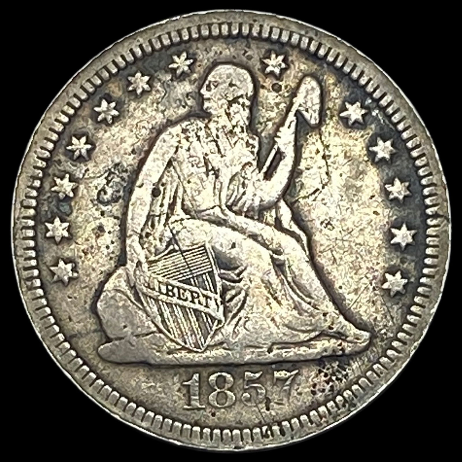 1857 Seated Liberty Quarter HIGH GRADE: 1857 Seated Liberty Quarter HIGH GRADE