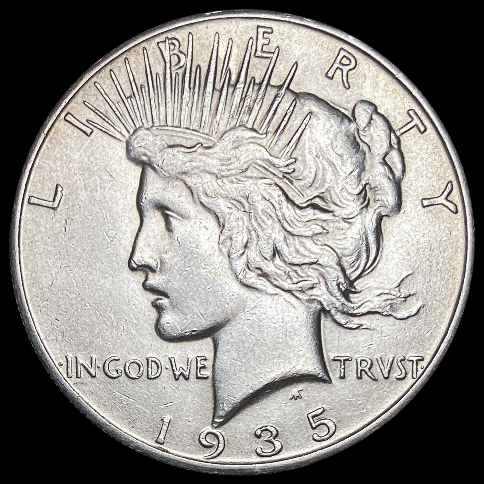 1935-S Silver Peace Dollar CLOSELY UNCIRCULATED (1 of 2)