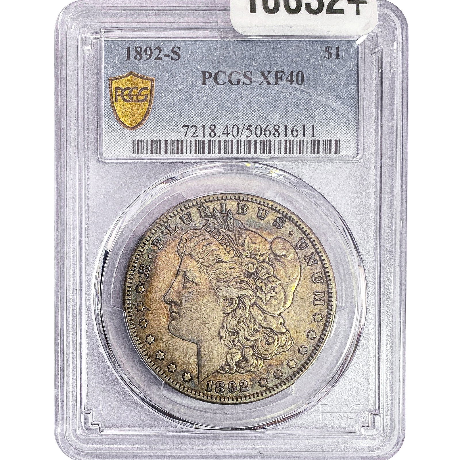 1892-S Morgan Silver Dollar PCGS XF40: 1892-S Morgan Silver Dollar PCGS XF40