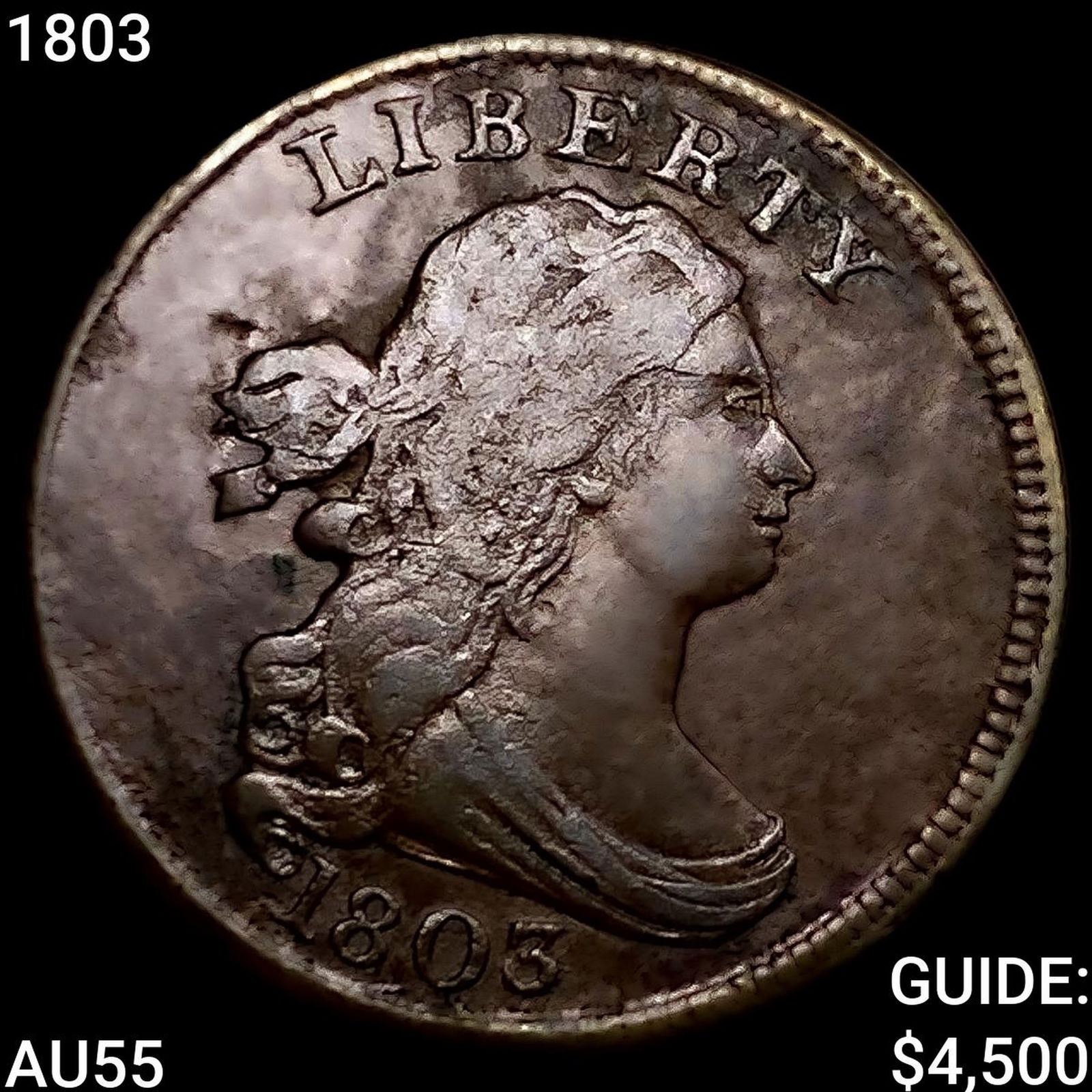 1803 Draped Bust Half Cent HIGH GRADE (1 of 2)