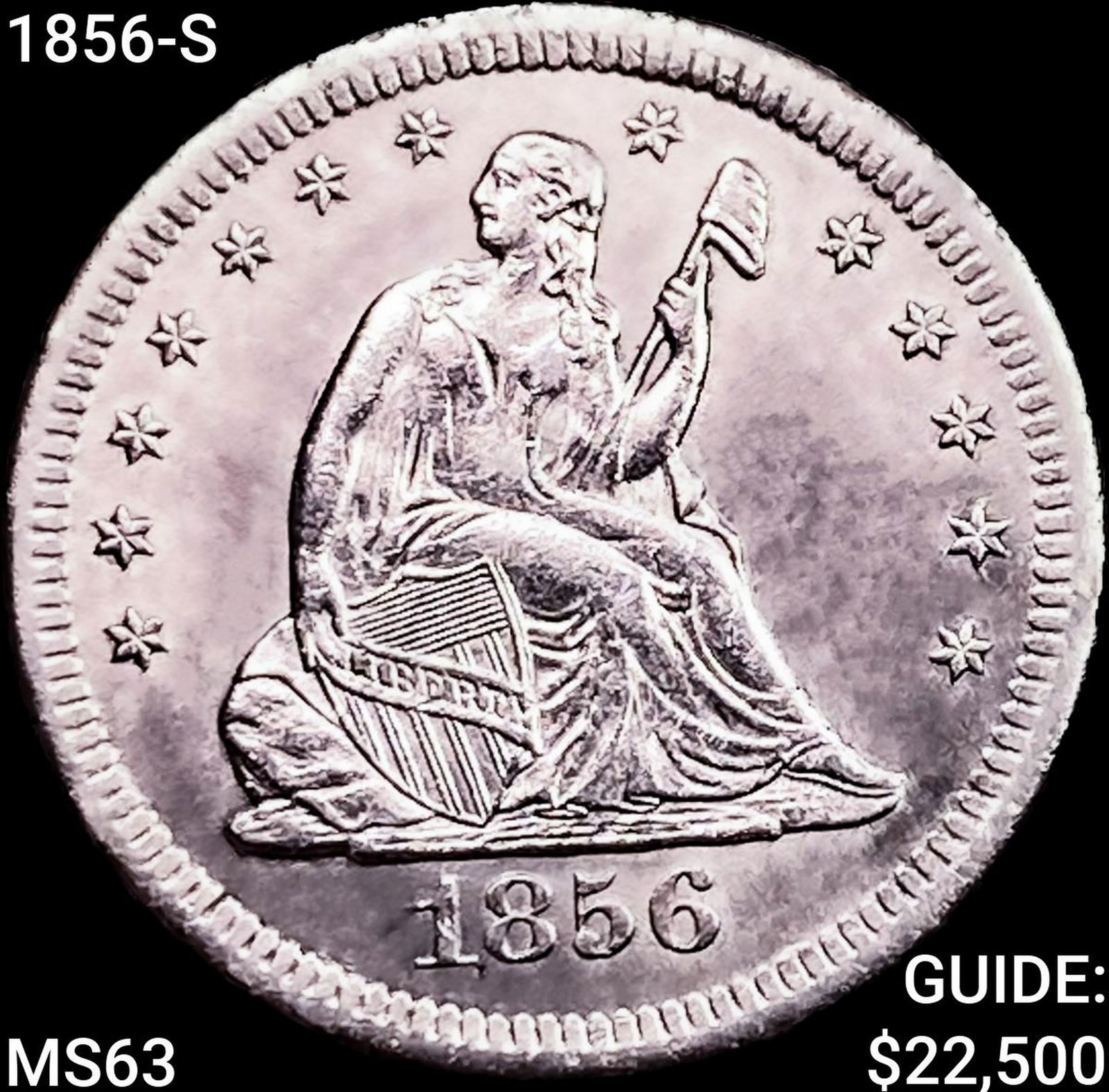 1856-S Seated Liberty Quarter CHOICE BU (1 of 2)