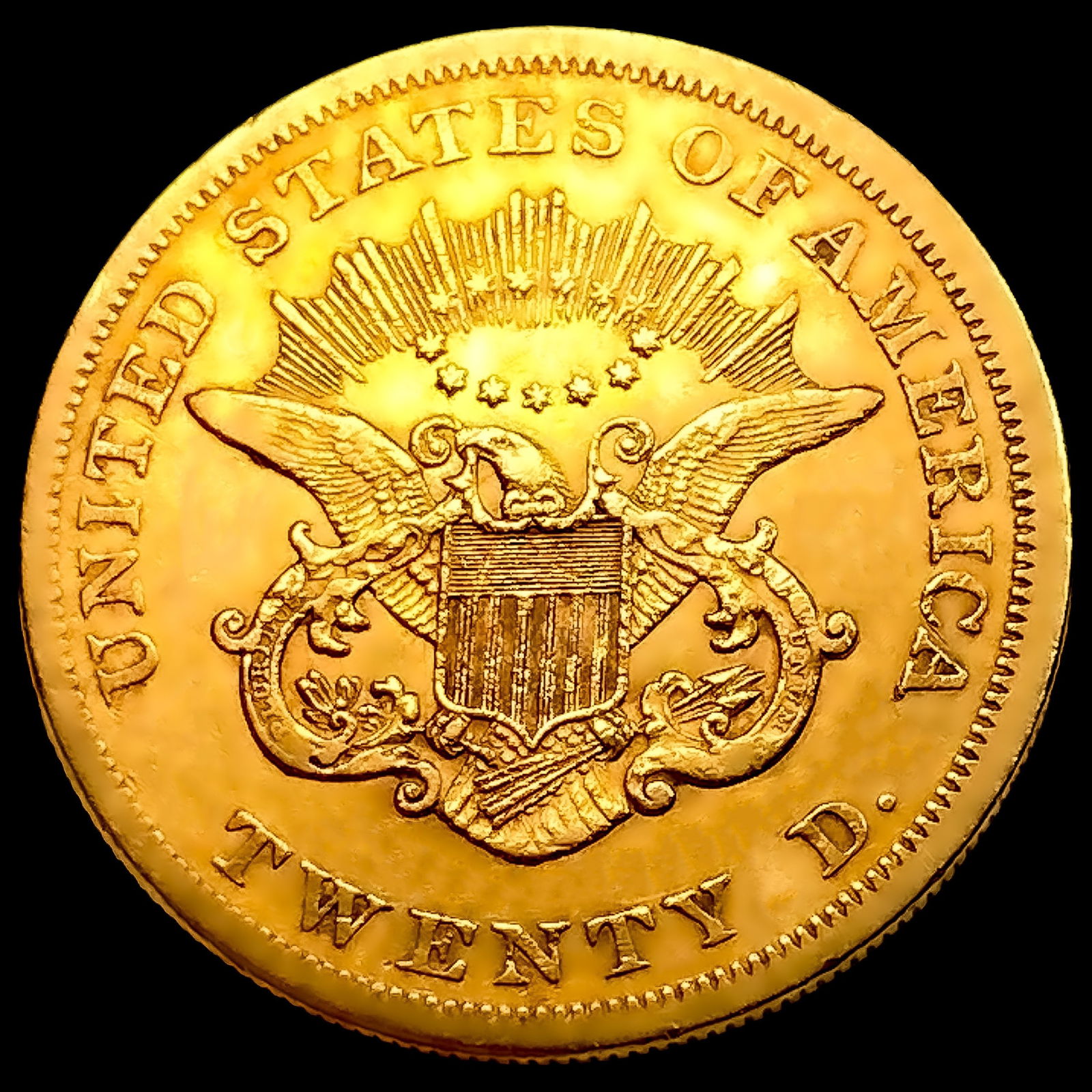 1864 $20 Gold Double Eagle CLOSELY UNCIRCULATED - 2