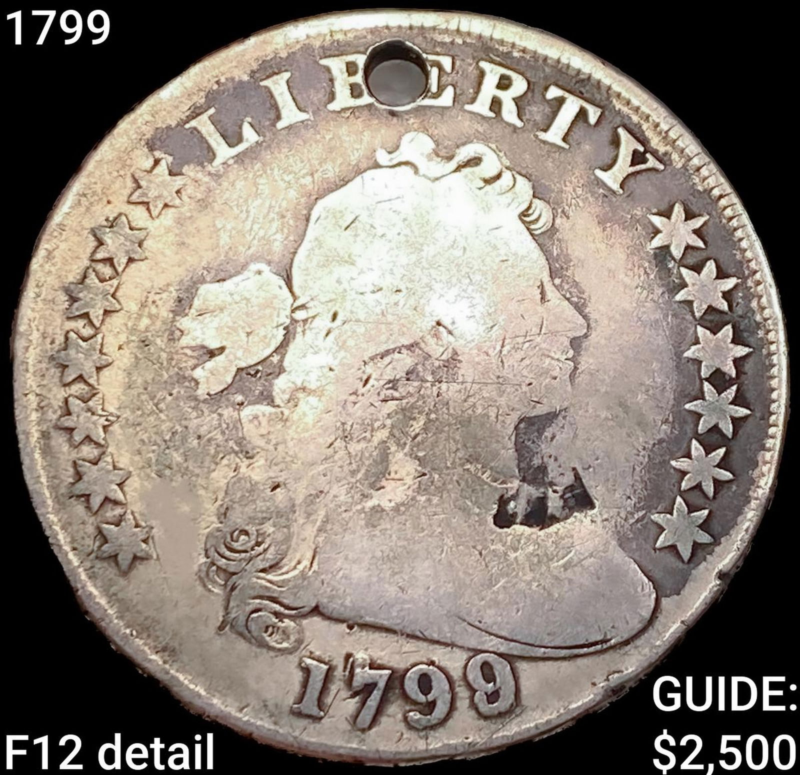 1799 Draped Bust Dollar NICELY CIRCULATED: 1799 Draped Bust Dollar NICELY CIRCULATED