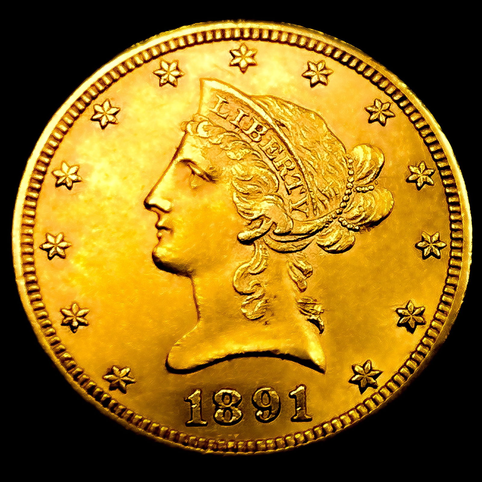 1891-CC $10 Gold Eagle (1 of 2)