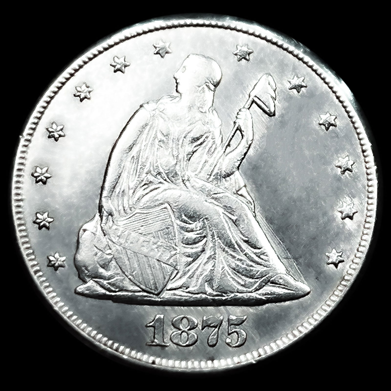 1875-CC Twenty Cent Piece: 1875-CC Twenty Cent Piece