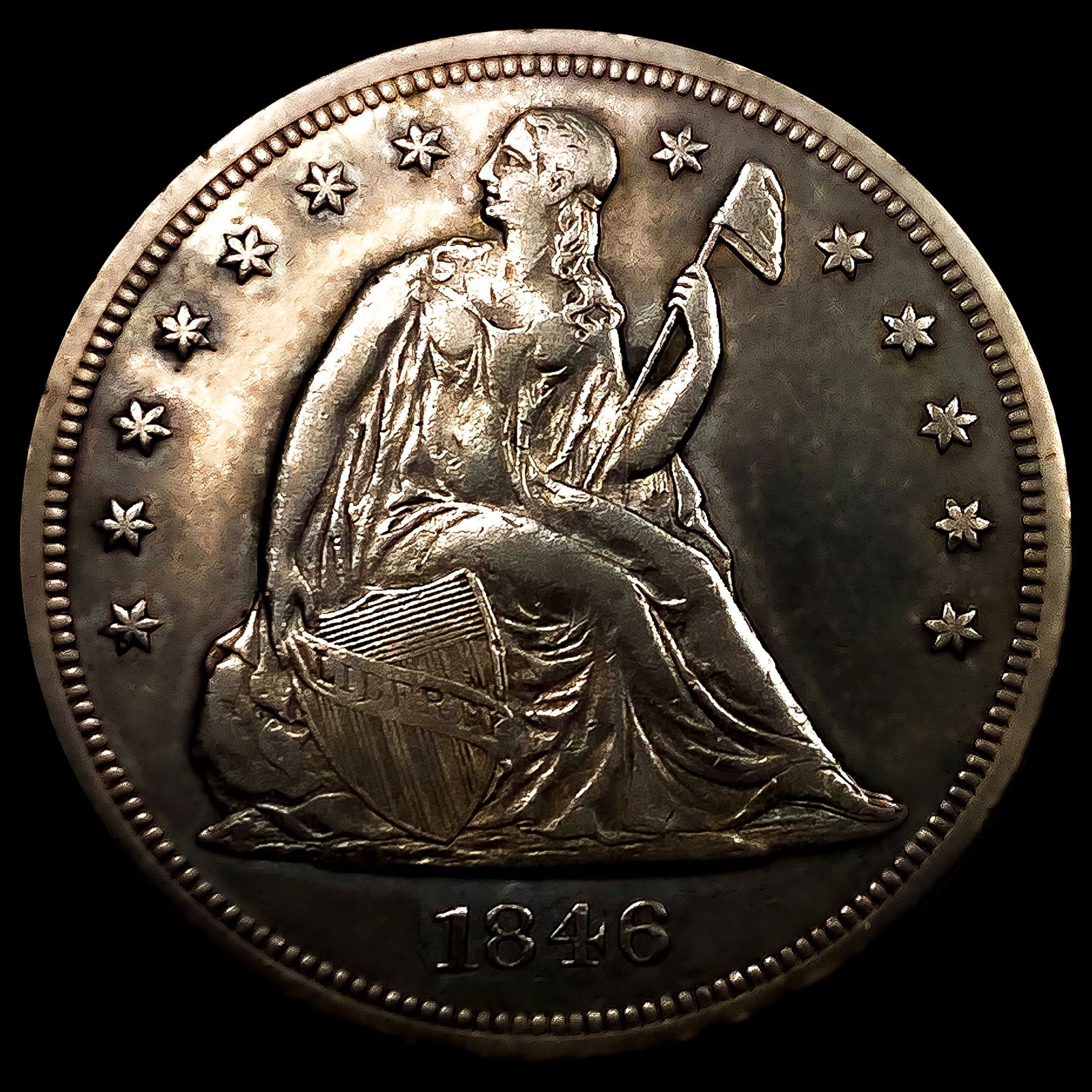 1846 Seated Liberty Dollar: 1846 Seated Liberty Dollar