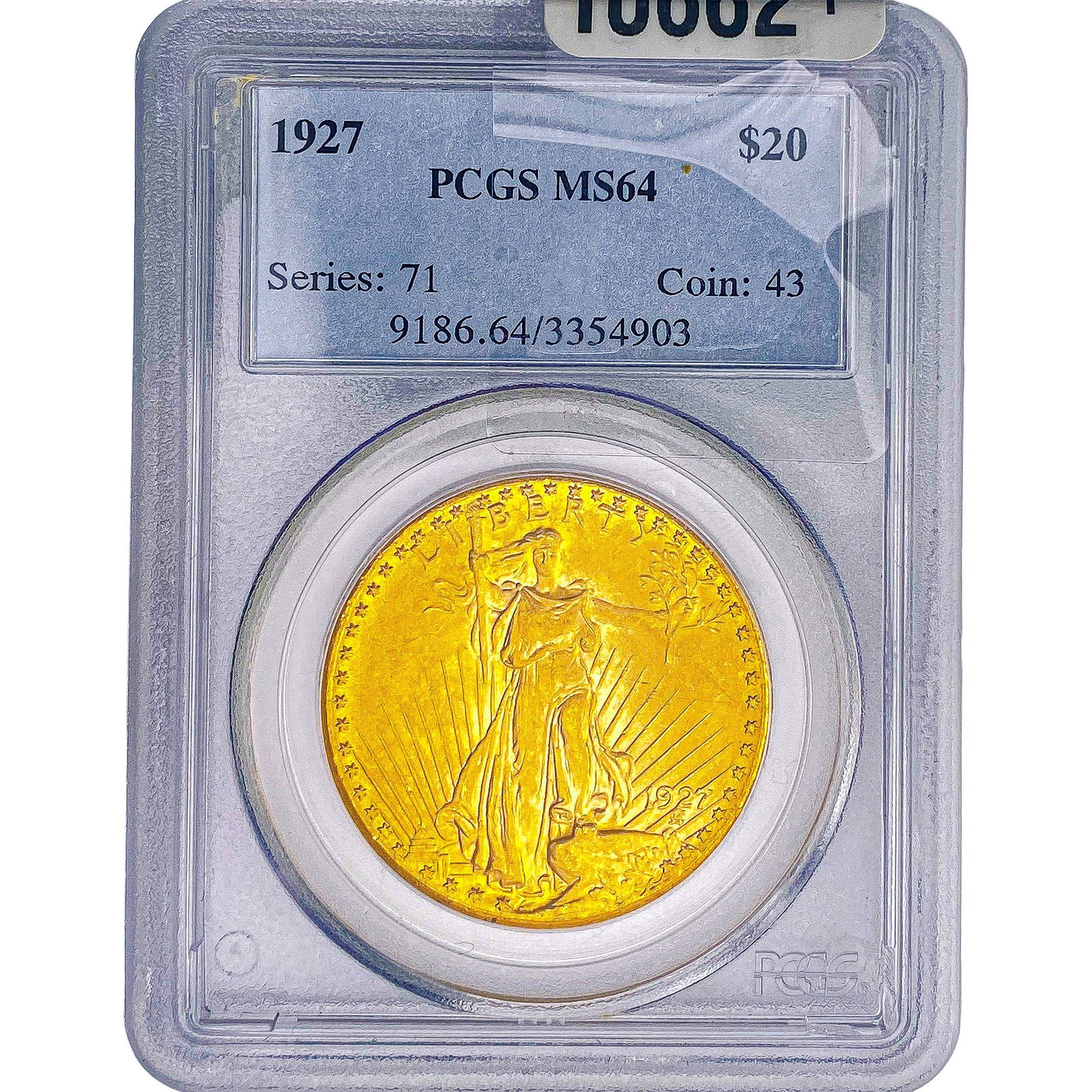 1927 $20 Gold Double Eagle PCGS MS64: 1927 $20 Gold Double Eagle PCGS MS64