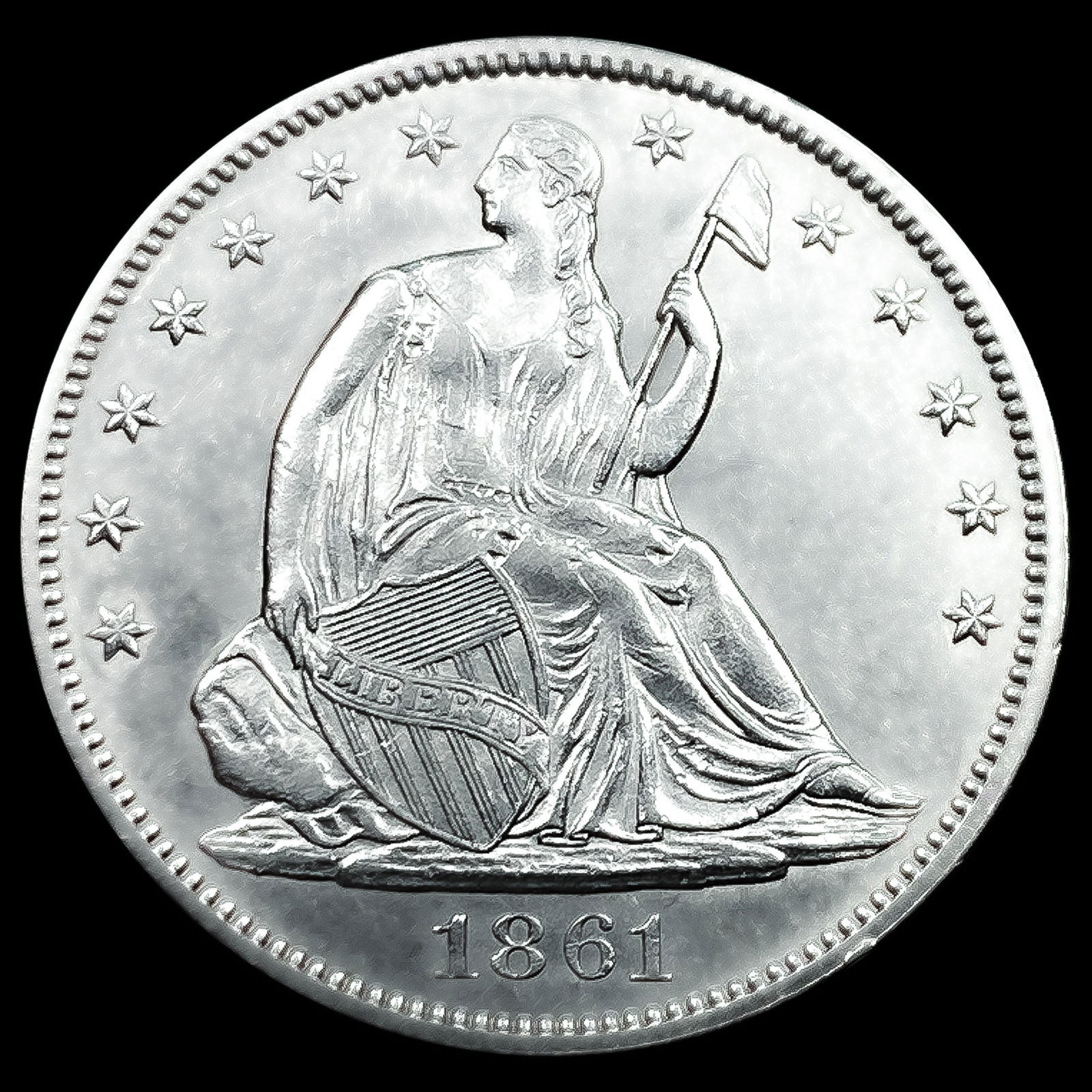 1861 Seated Liberty Half Dollar: 1861 Seated Liberty Half Dollar
