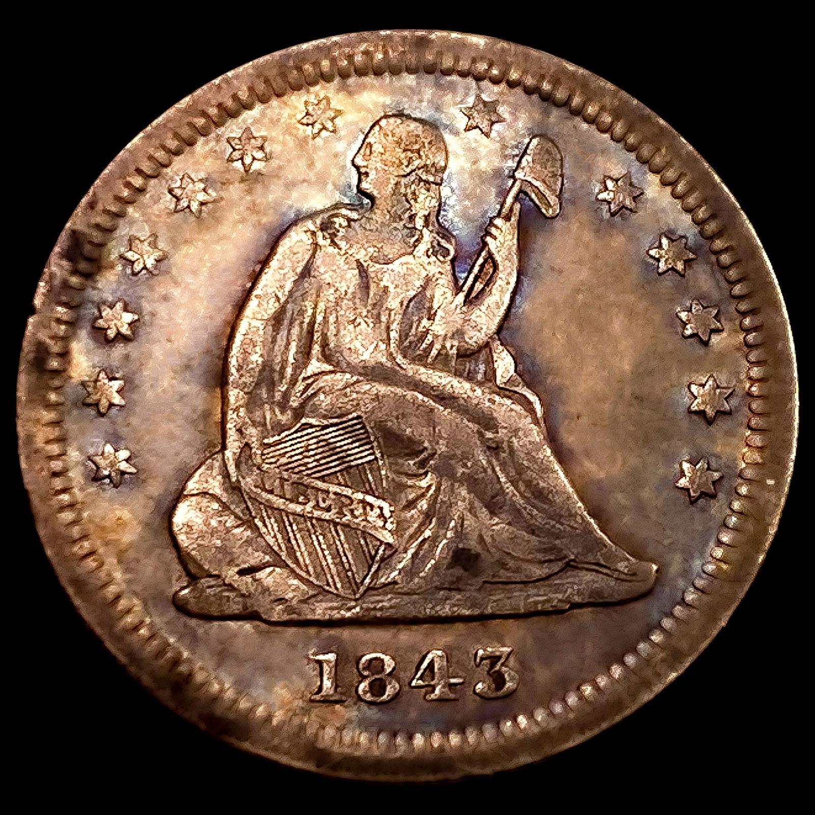 1843-O Seated Liberty Quarter: 1843-O Seated Liberty Quarter