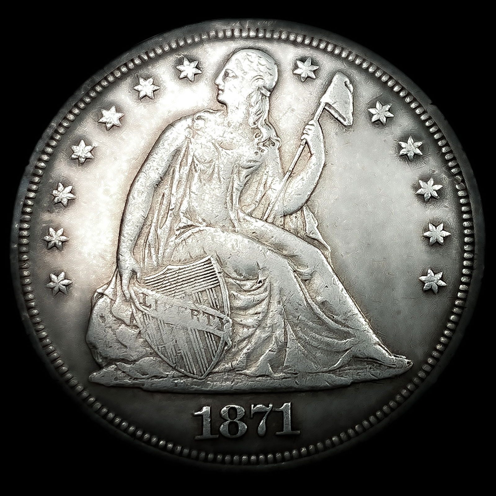 1871 Seated Liberty Dollar: 1871 Seated Liberty Dollar