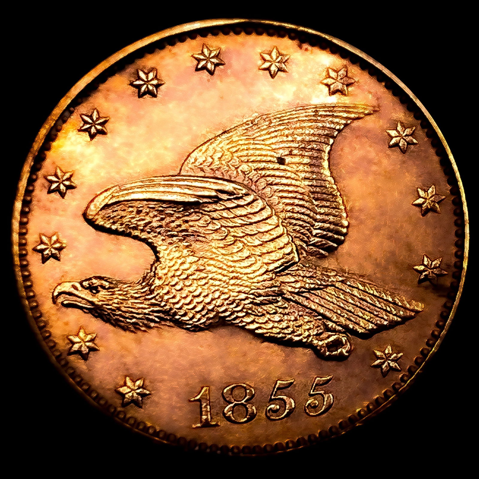 1855 J-168 US 1 Cent Pattern Proof: 1855 J-168 US 1 Cent Pattern Proof