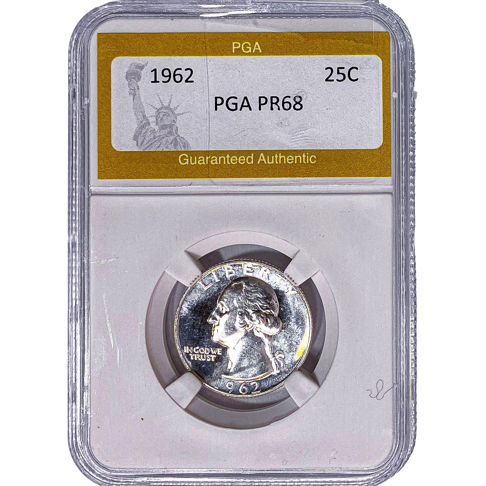 1962 Washington Silver Quarter PGA PR68: 1962 Washington Silver Quarter PGA PR68