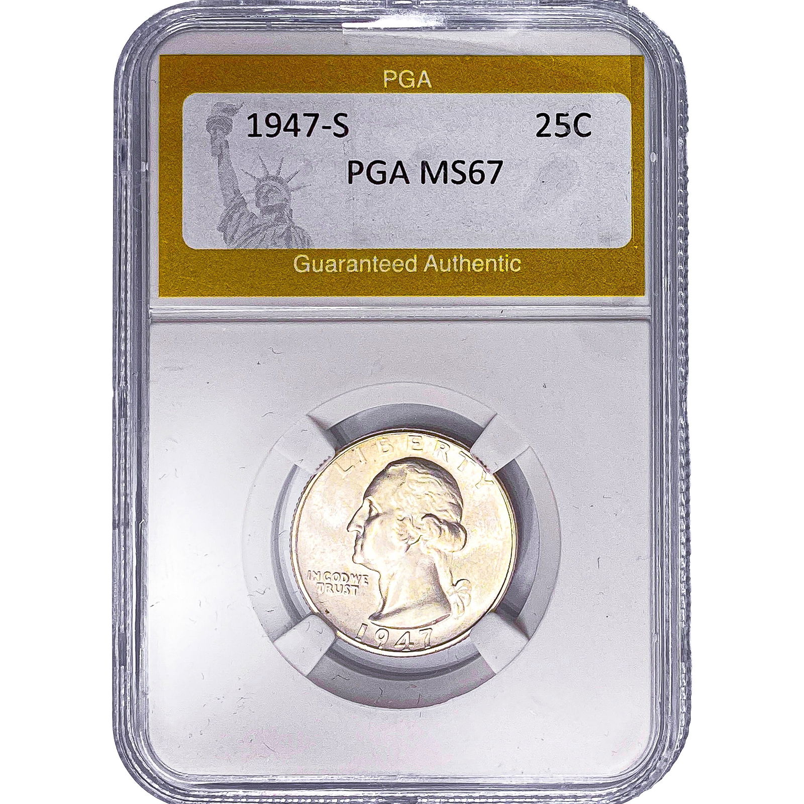 1947-S Washington Silver Quarter PGA MS67 (1 of 2)