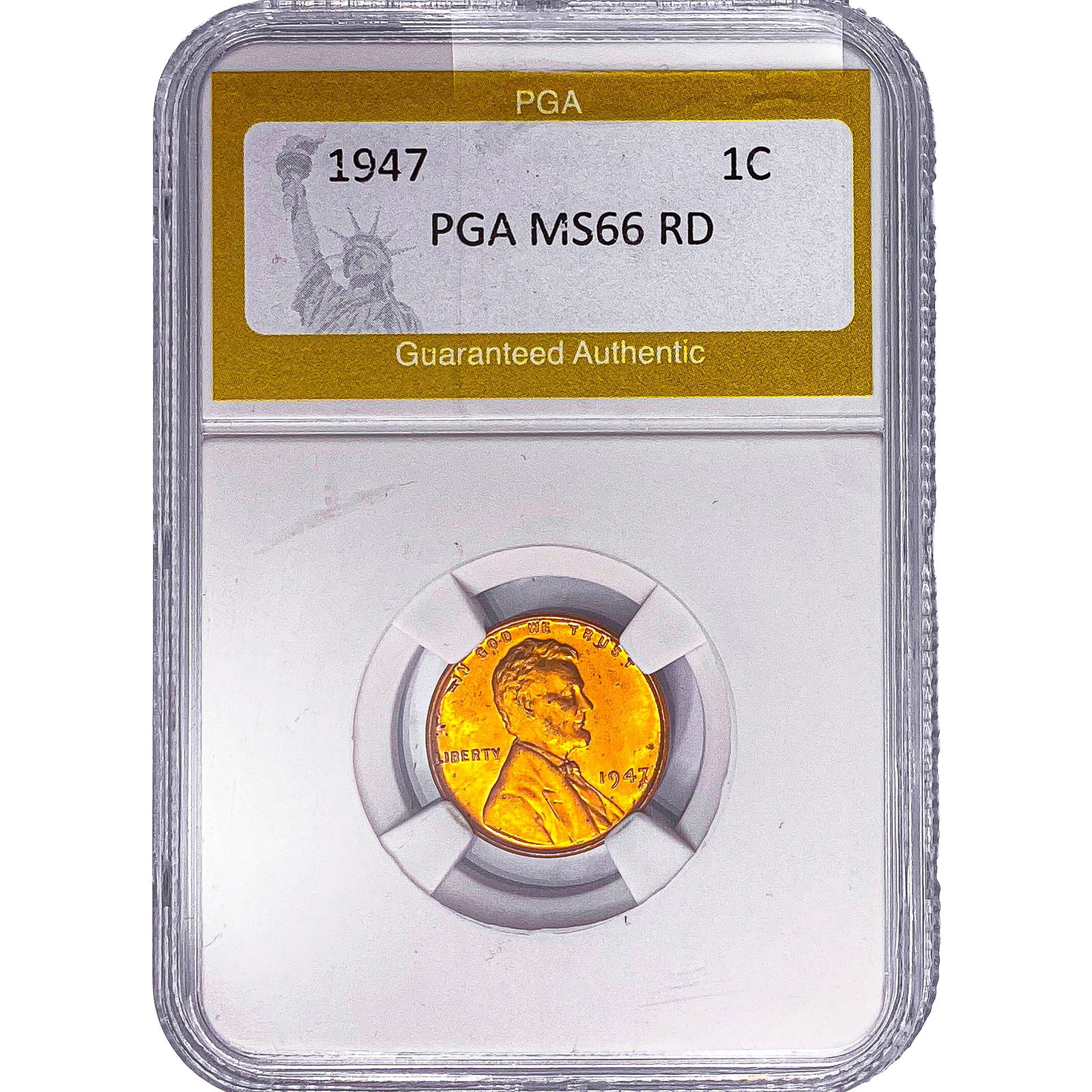 1947 Wheat Cent PGA MS66 RD: 1947 Wheat Cent PGA MS66 RD
