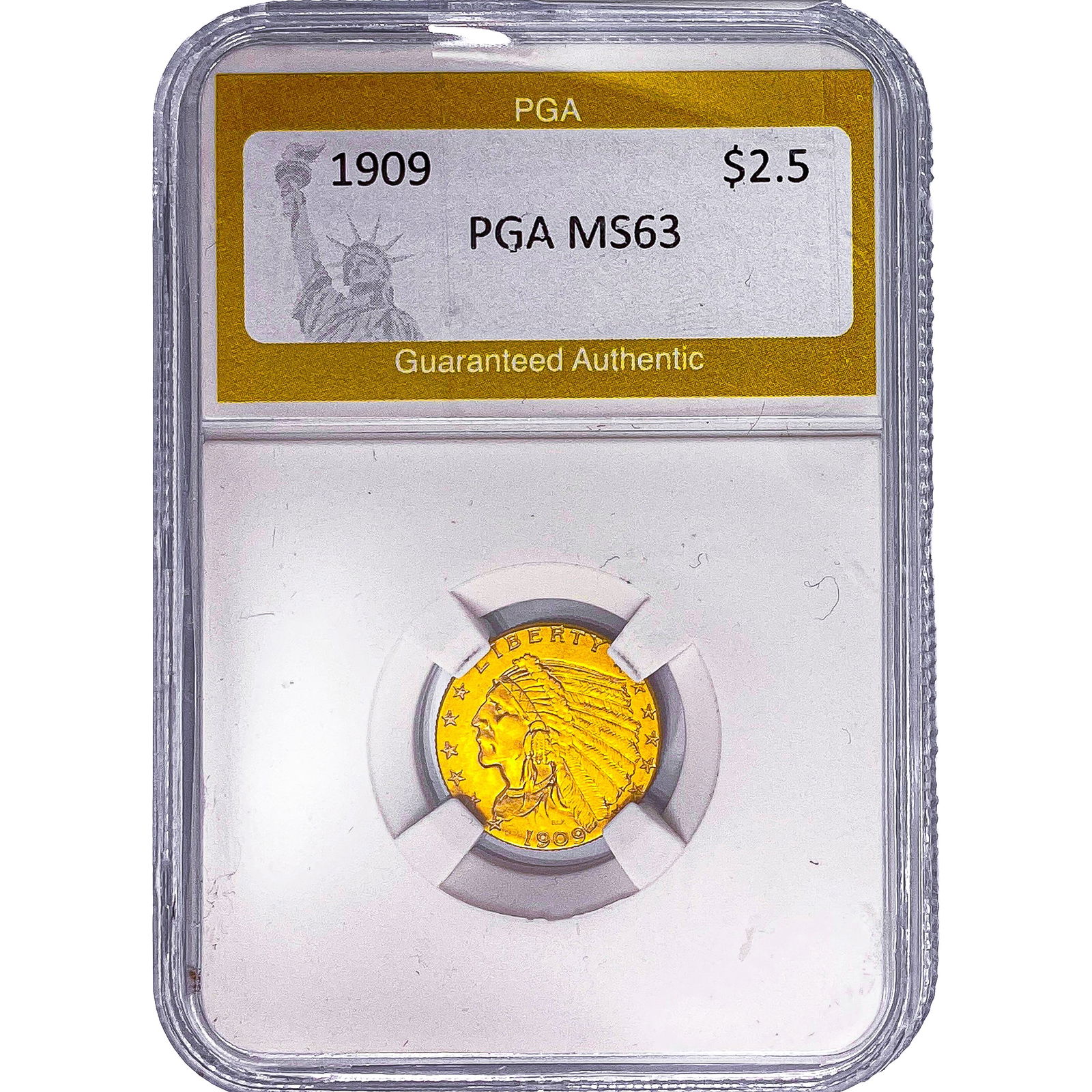 1909 $2.50 Gold Quarter Eagle PGA MS63 (1 of 2)