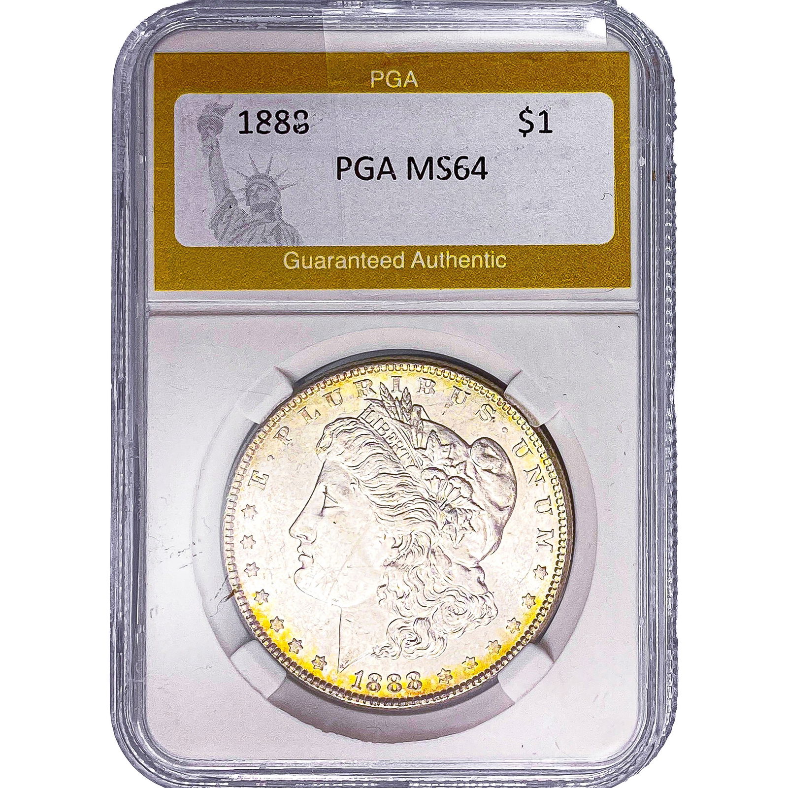 1888 Morgan Silver Dollar PGA MS64: 1888 Morgan Silver Dollar PGA MS64