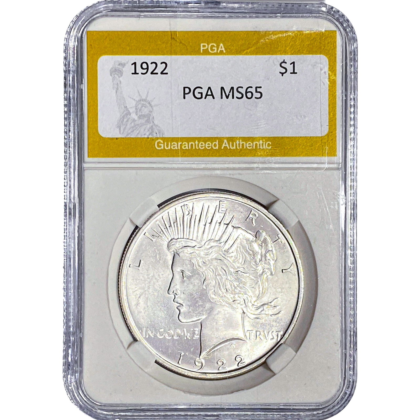 1922 Silver Peace Dollar PGA MS65 (1 of 2)
