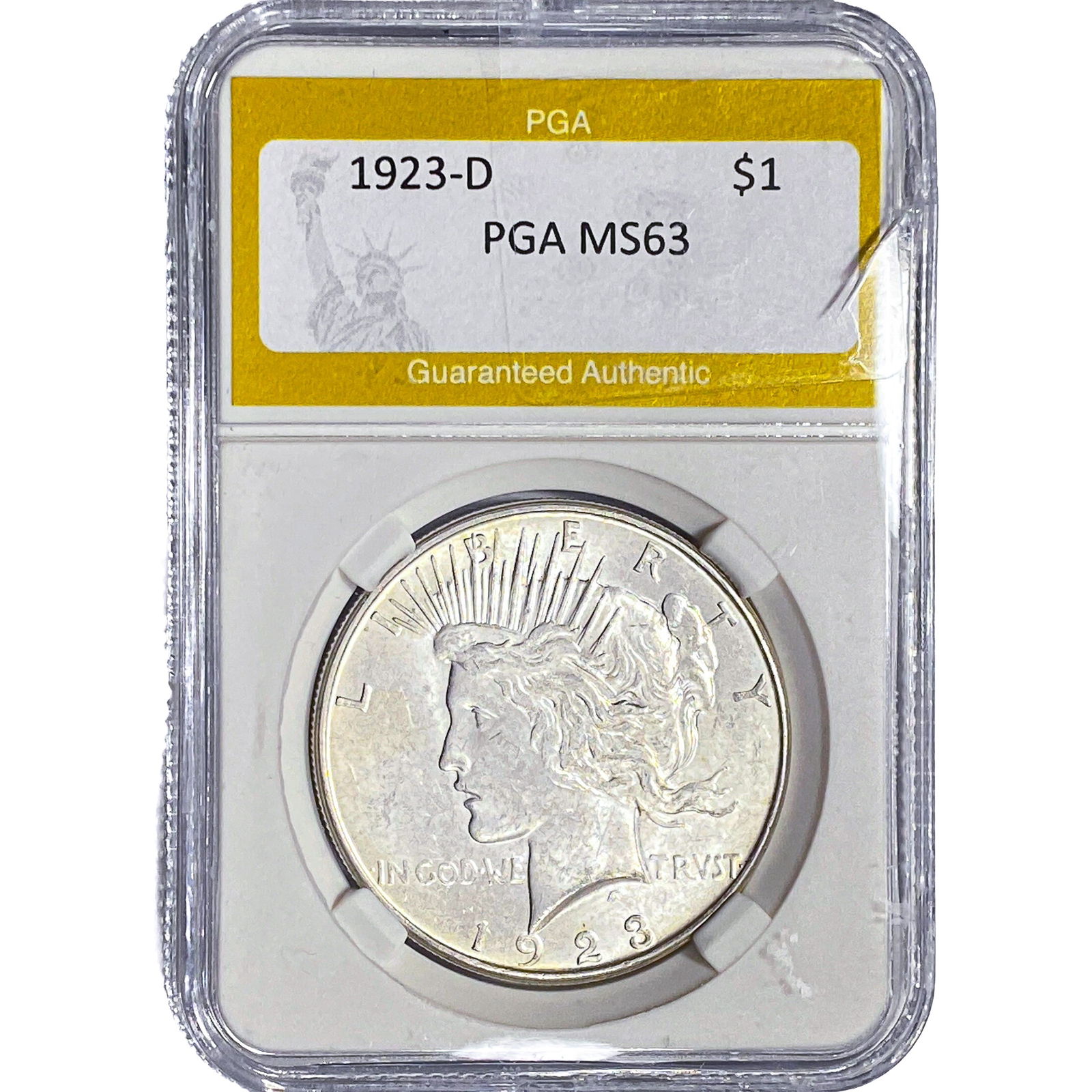 1923-D Silver Peace Dollar PGA MS63 (1 of 2)