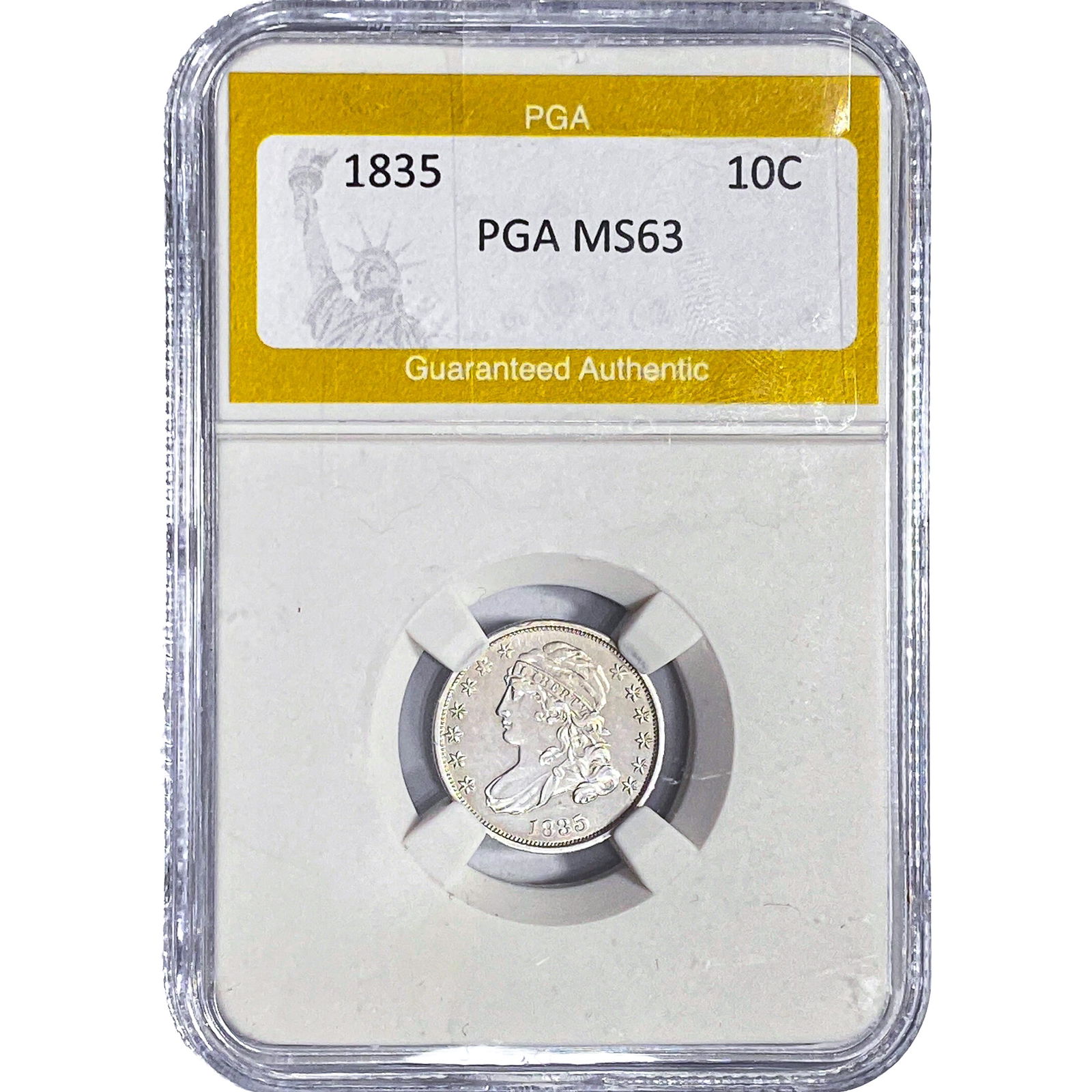 1835 Capped Bust Dime PGA MS63 (1 of 2)