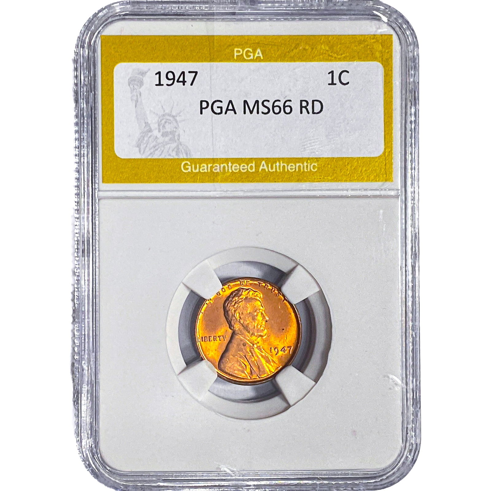 1947 Wheat Cent PGA MS66 RD: 1947 Wheat Cent PGA MS66 RD