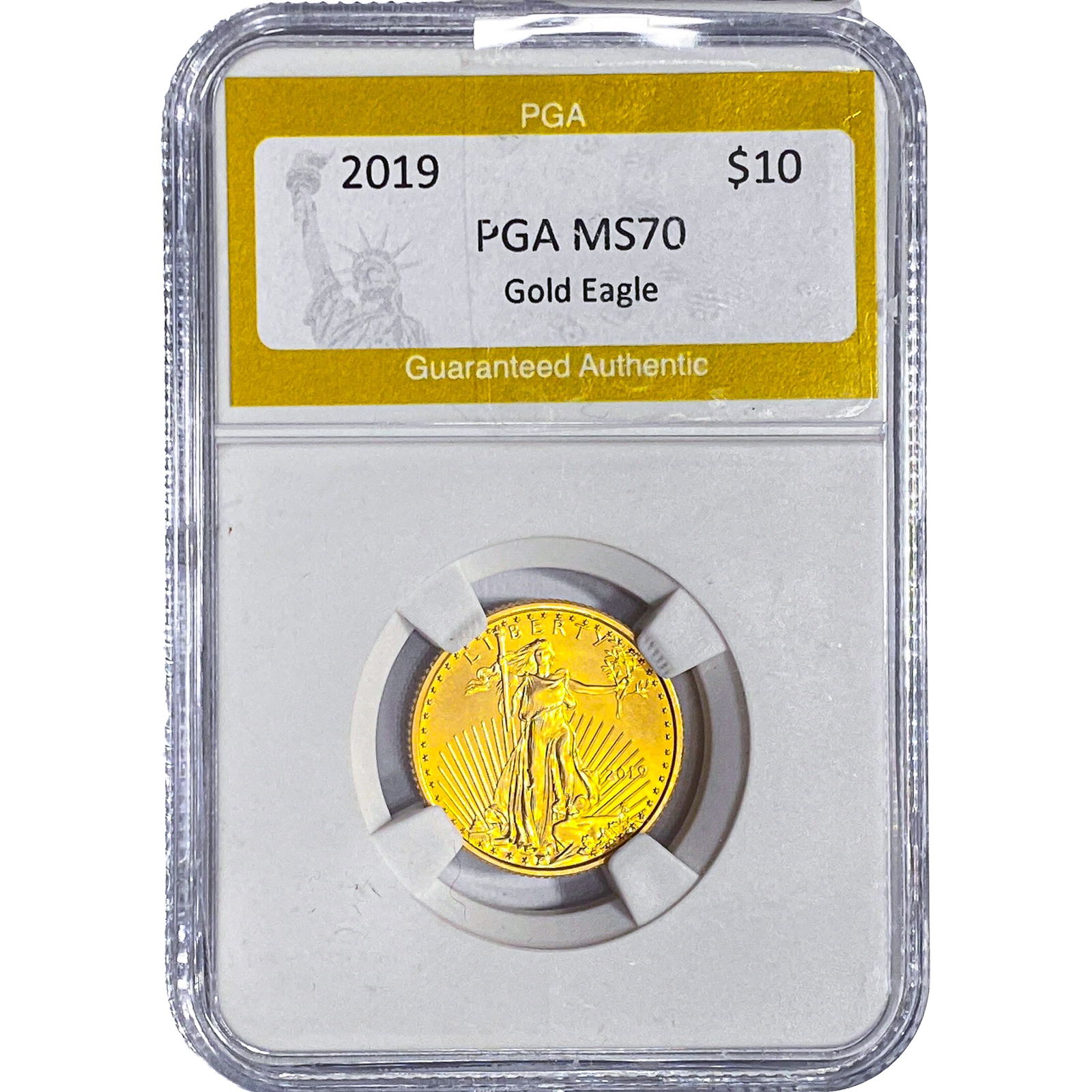 2019 1/4oz $10 Gold Eagle PGA MS70: 2019 1/4oz $10 Gold Eagle PGA MS70