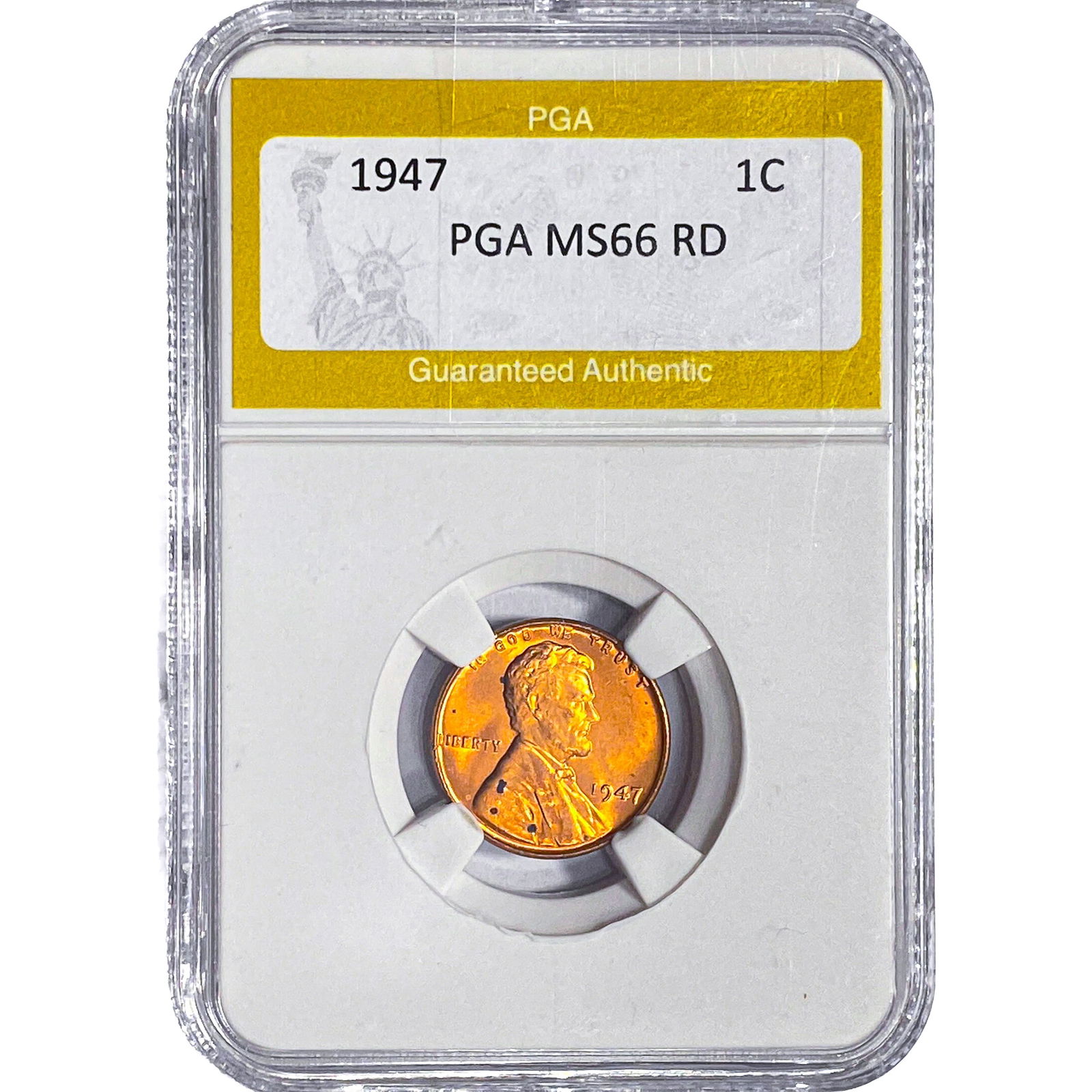 1947 Wheat Cent PGA MS66 RD: 1947 Wheat Cent PGA MS66 RD
