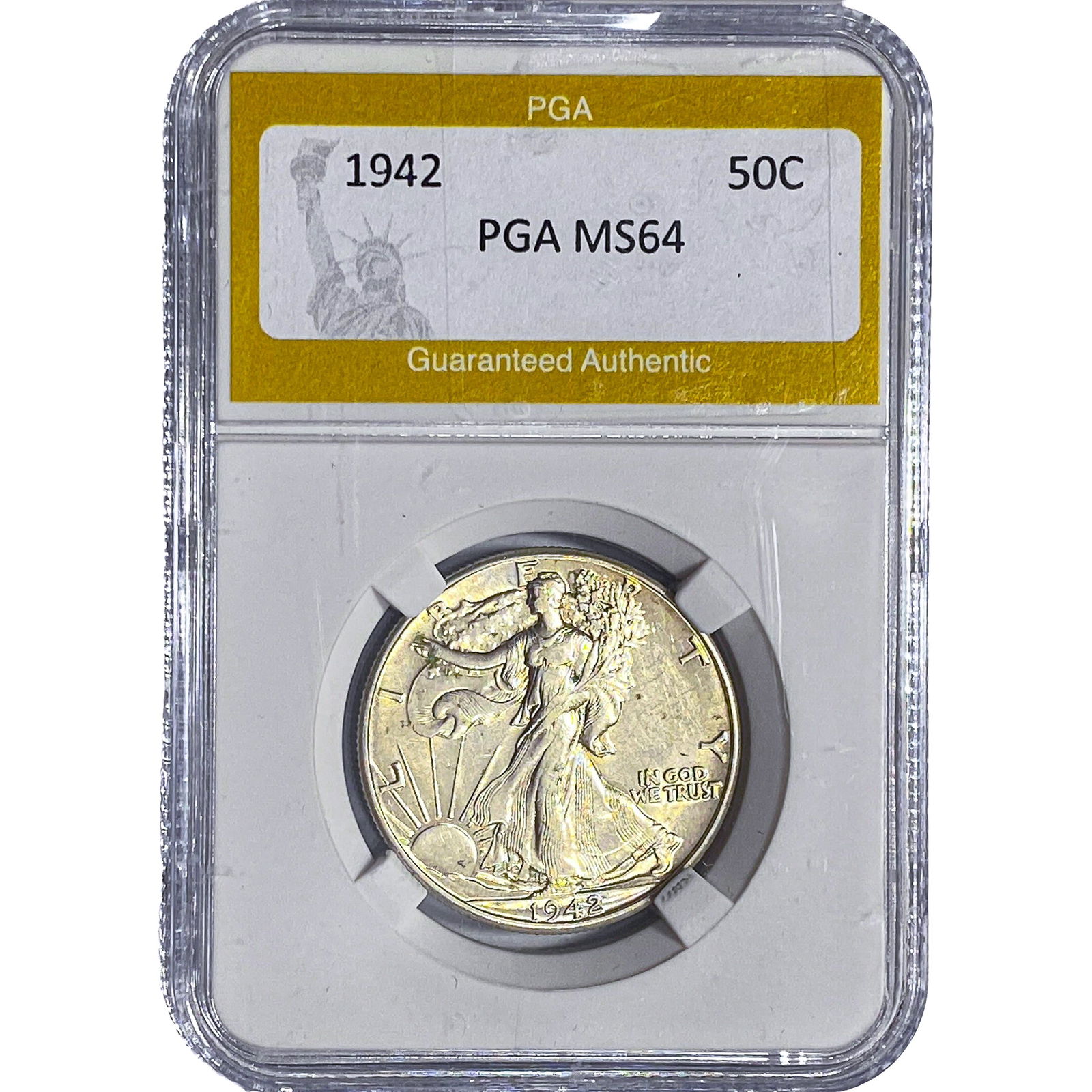 1942 Walking Liberty Half Dollar PGA MS64: 1942 Walking Liberty Half Dollar PGA MS64