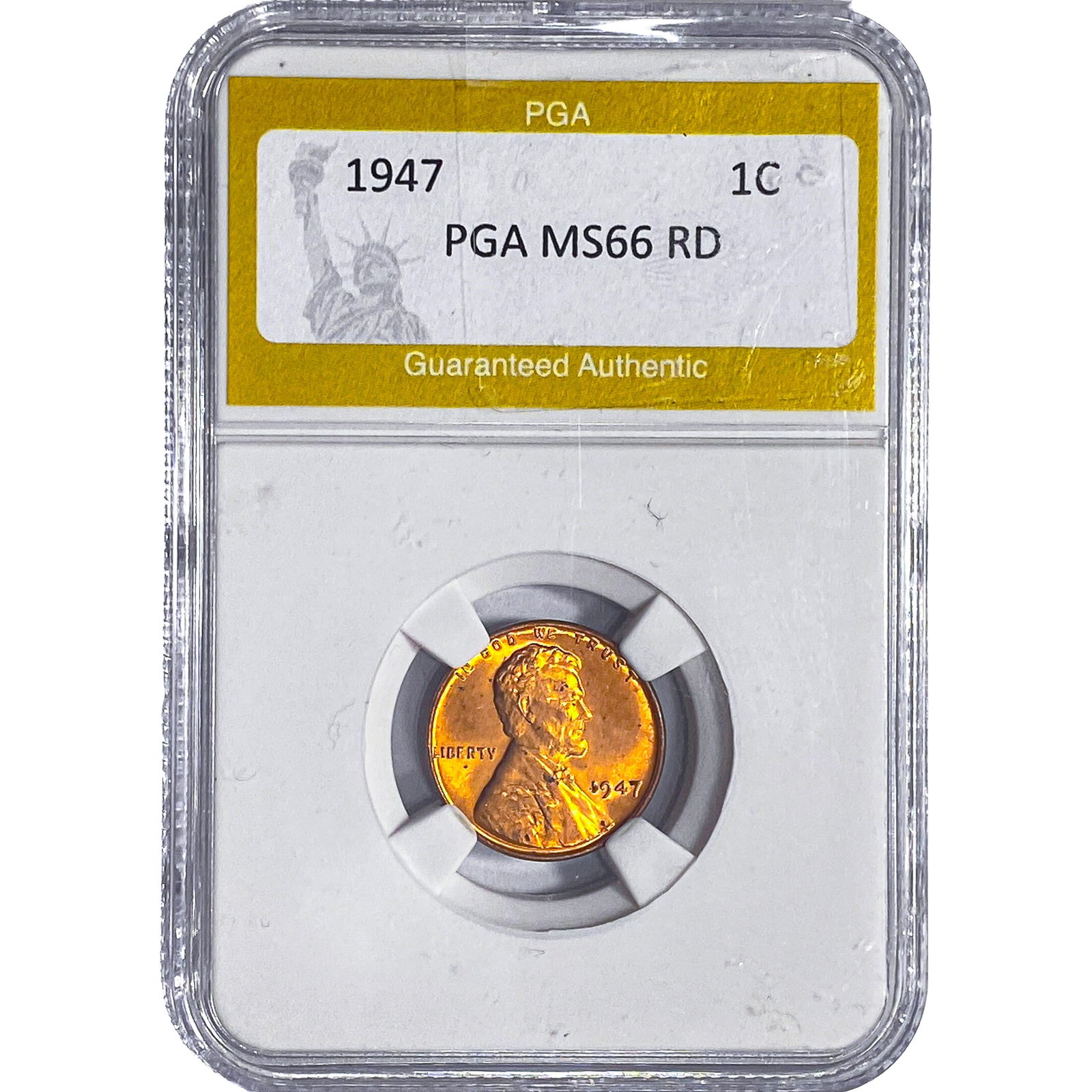 1947 Wheat Cent PGA MS66 RD: 1947 Wheat Cent PGA MS66 RD