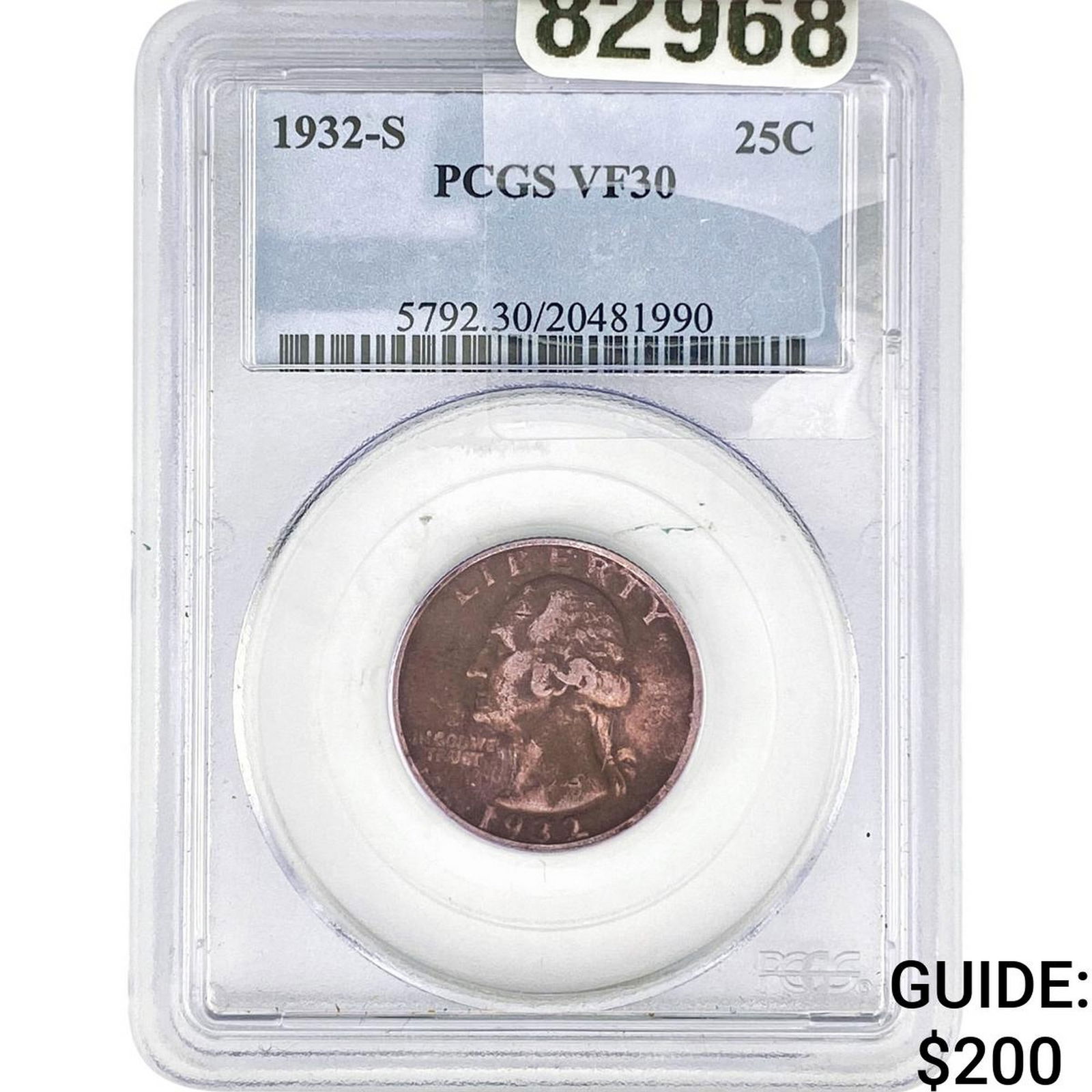 1932-S Washington Silver Quarter PCGS VF30 (1 of 2)