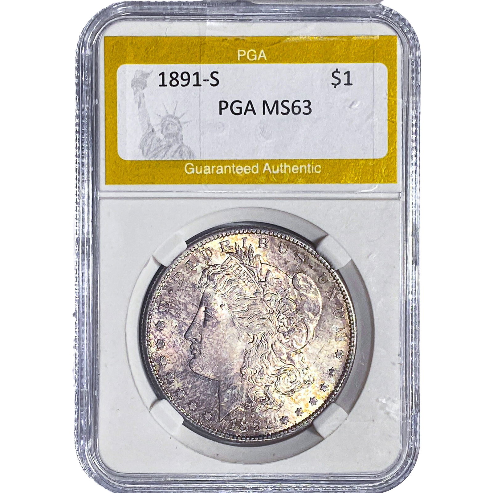 1891-S Morgan Silver Dollar PGA MS63 (1 of 2)