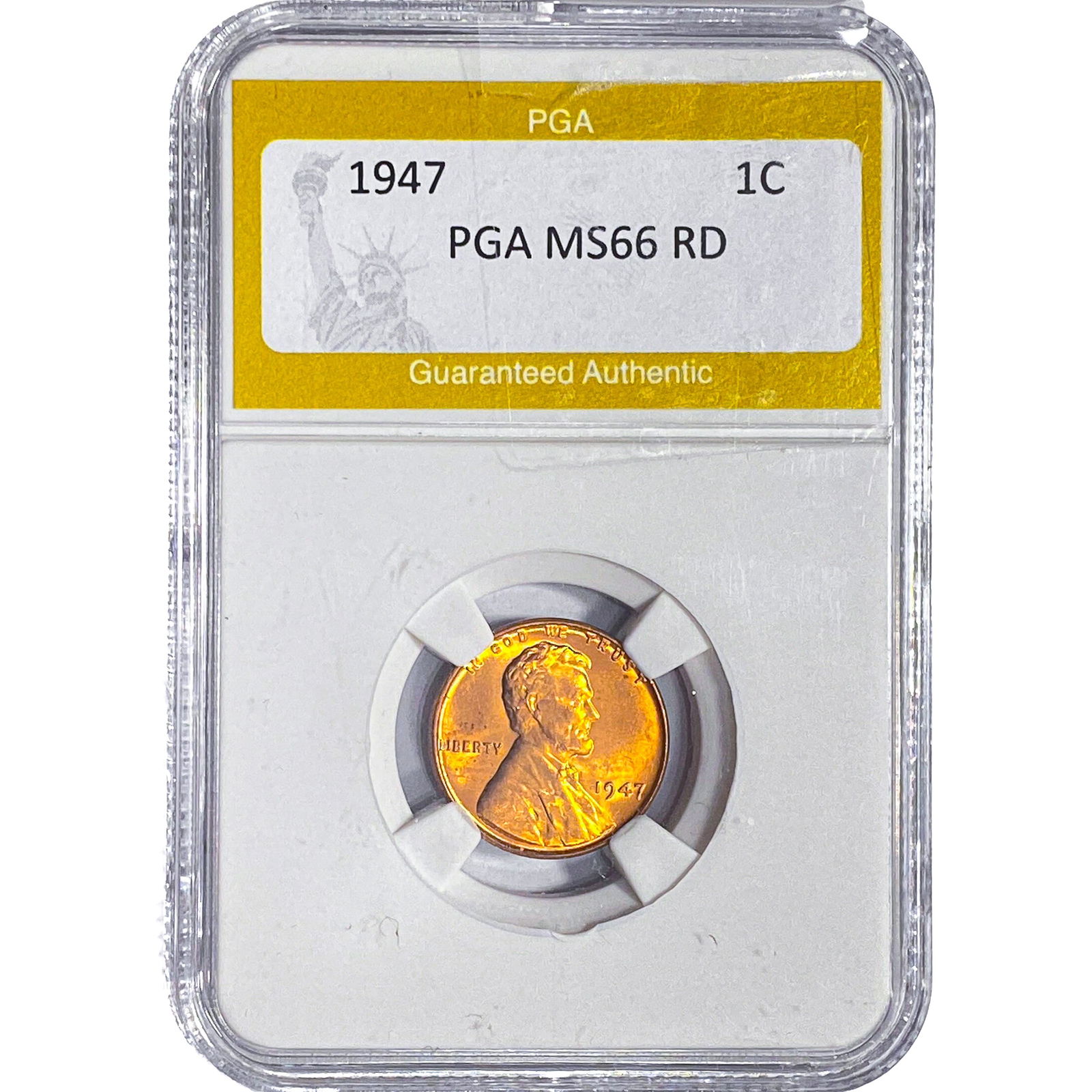 1947 Wheat Cent PGA MS66 RD: 1947 Wheat Cent PGA MS66 RD