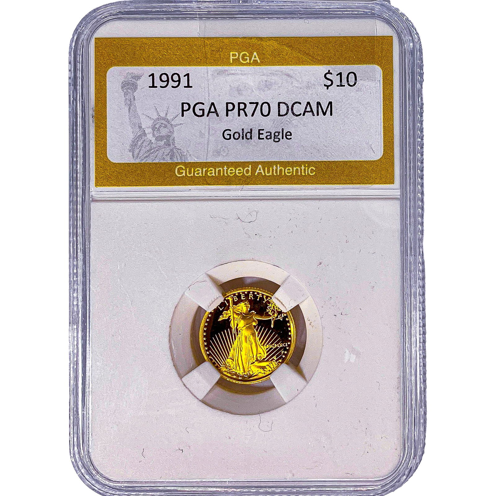 1991 1/10oz $5 Gold Eagle PGA PR70 DCAM (1 of 2)